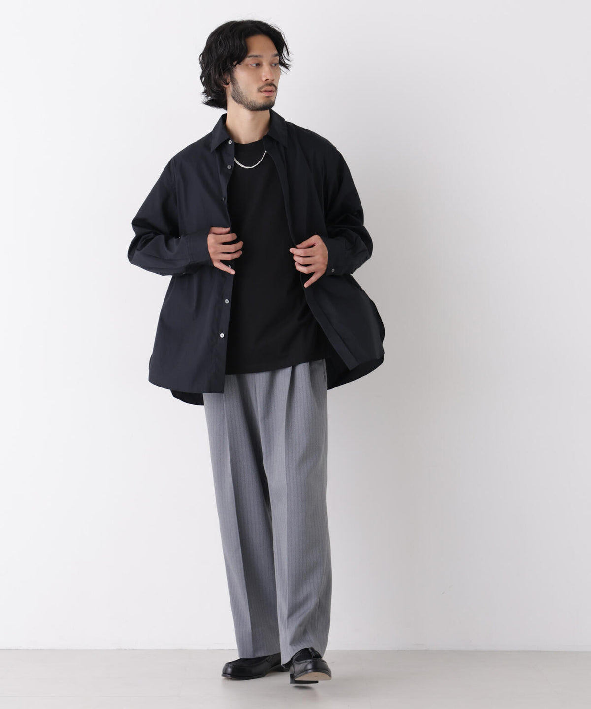 「ASSEMBLANC」Wrinkleワイヤーワッシャーシャツ 6686220211