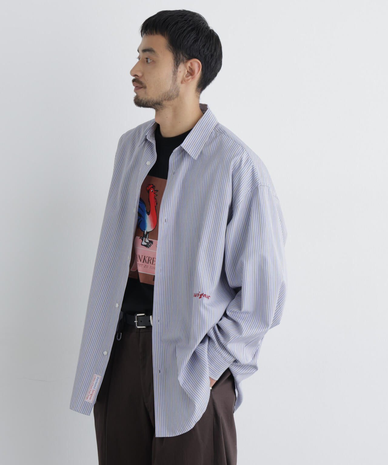 「OtoNANO」×SAVIGNAC レタードワイドシャツ 6686220220