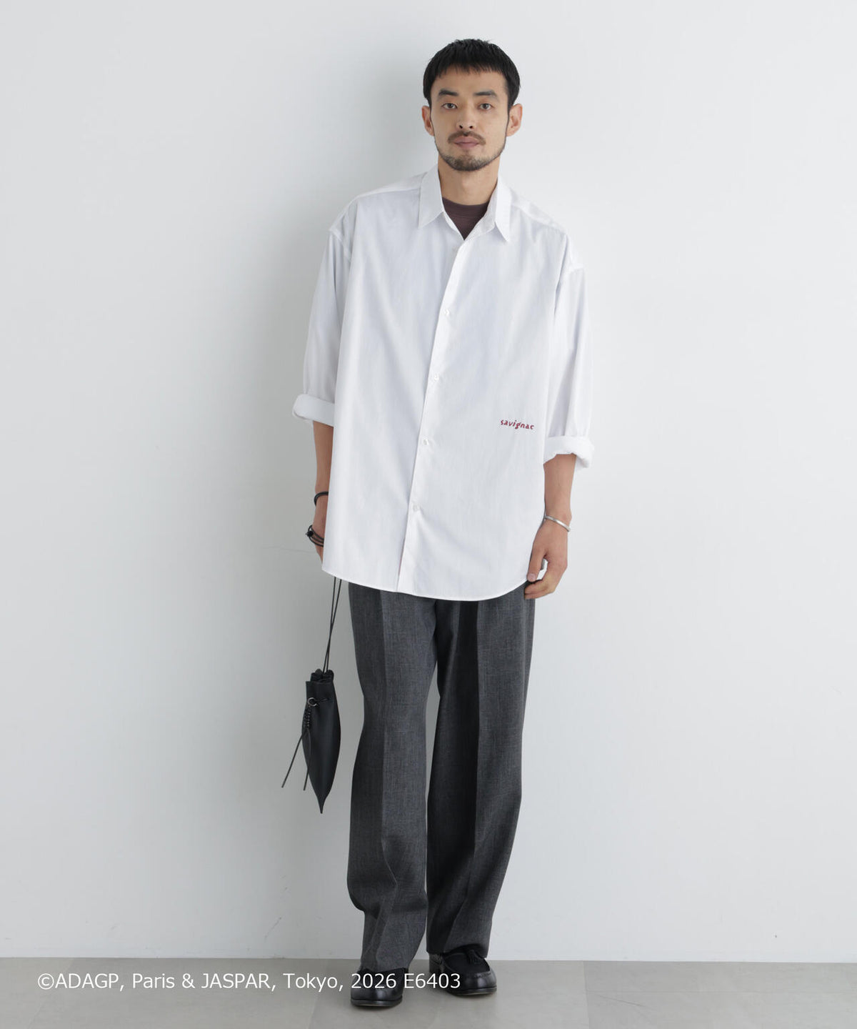 「OtoNANO」×SAVIGNAC レタードワイドシャツ 6686220220