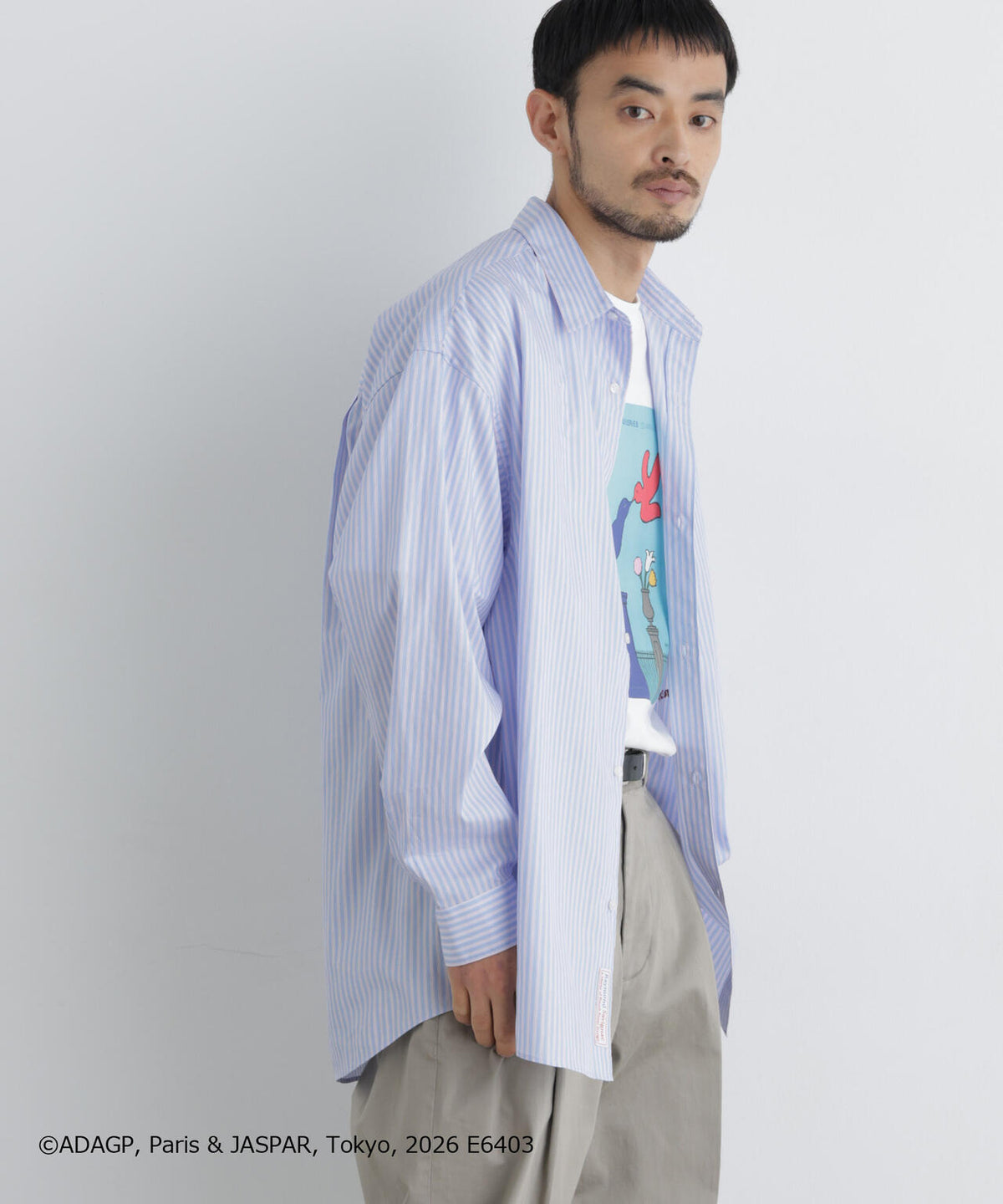 「OtoNANO」×SAVIGNAC レタードワイドシャツ 6686220220