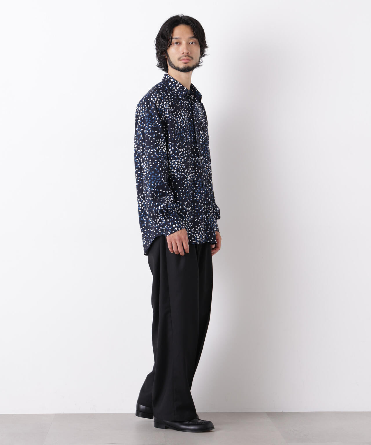 EDITORIAL PRINT レギュラーカラーシャツ 6686220222