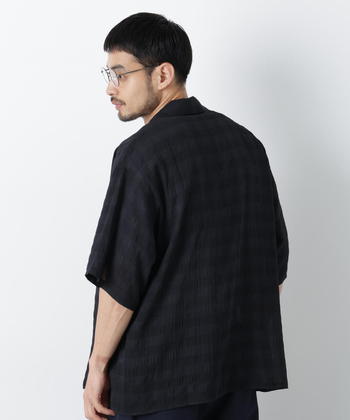 シースルーチェックシャツ 半袖 6686221202