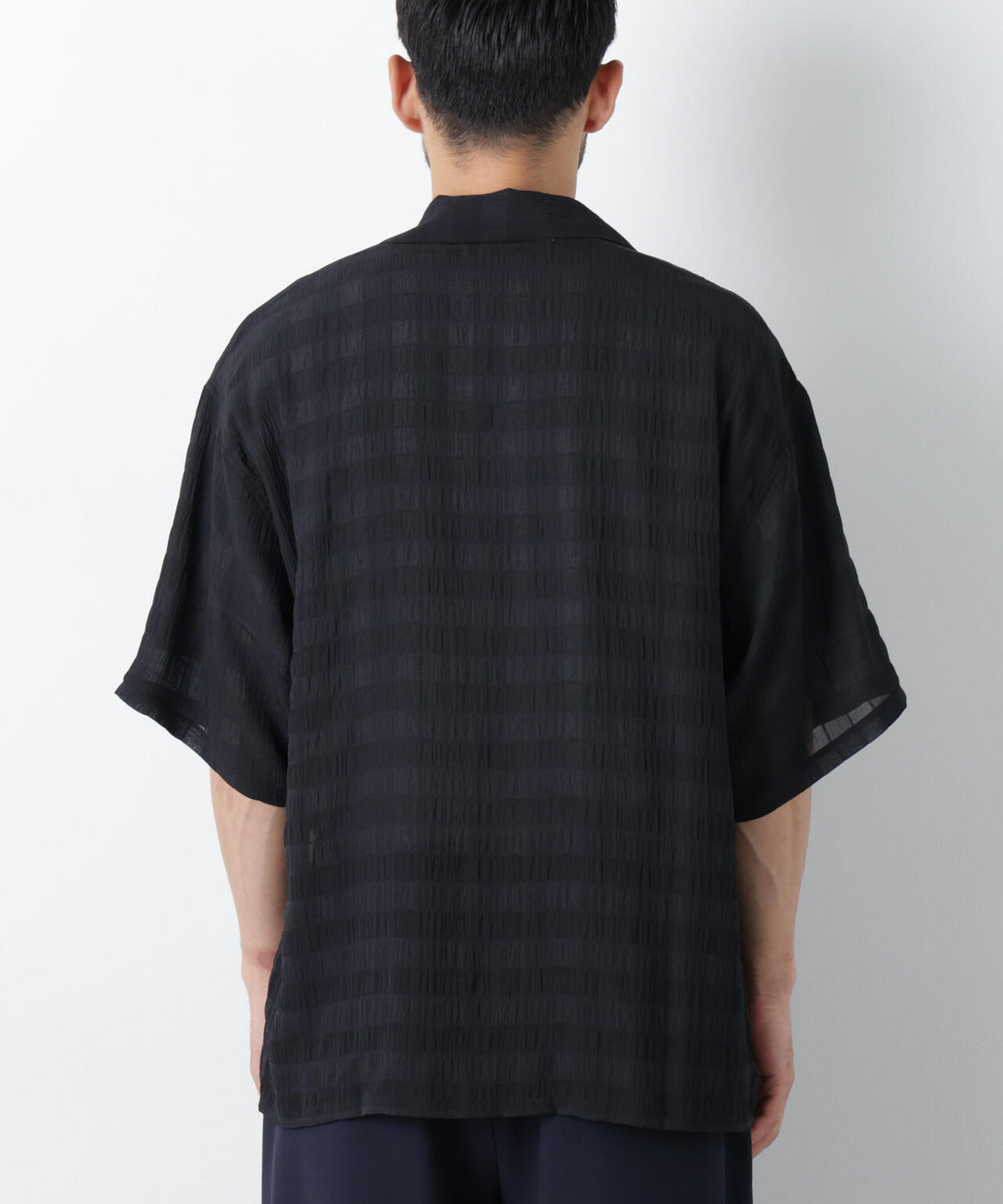シースルーチェックシャツ 半袖 6686221202