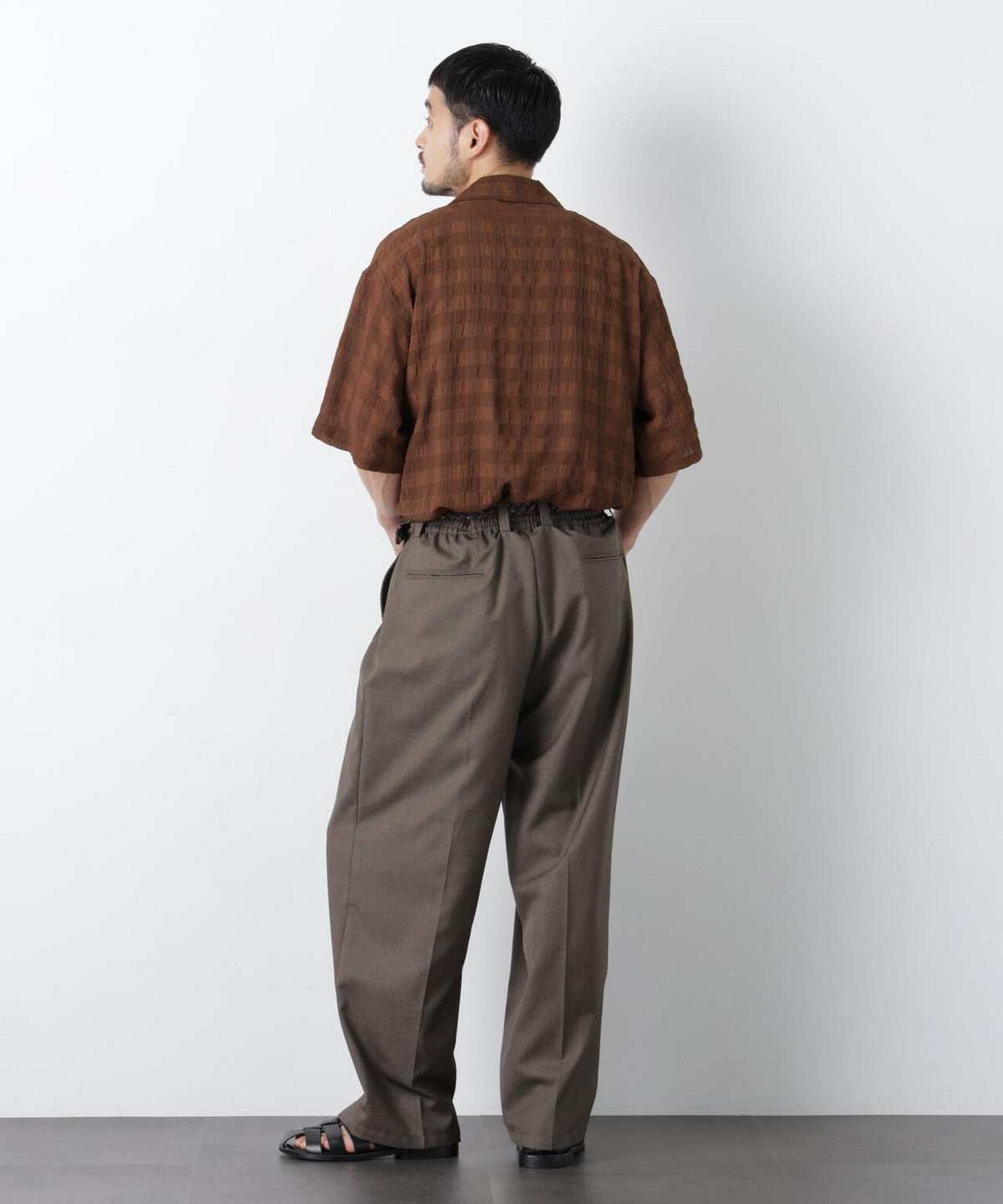 シースルーチェックシャツ 半袖 6686221202