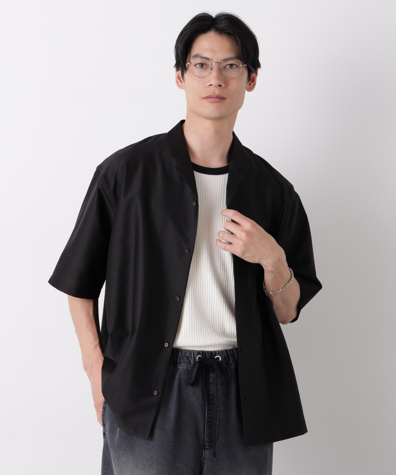 0 ZERO LAYER オープンカラーシャツ(セットアップ可) 6686221206