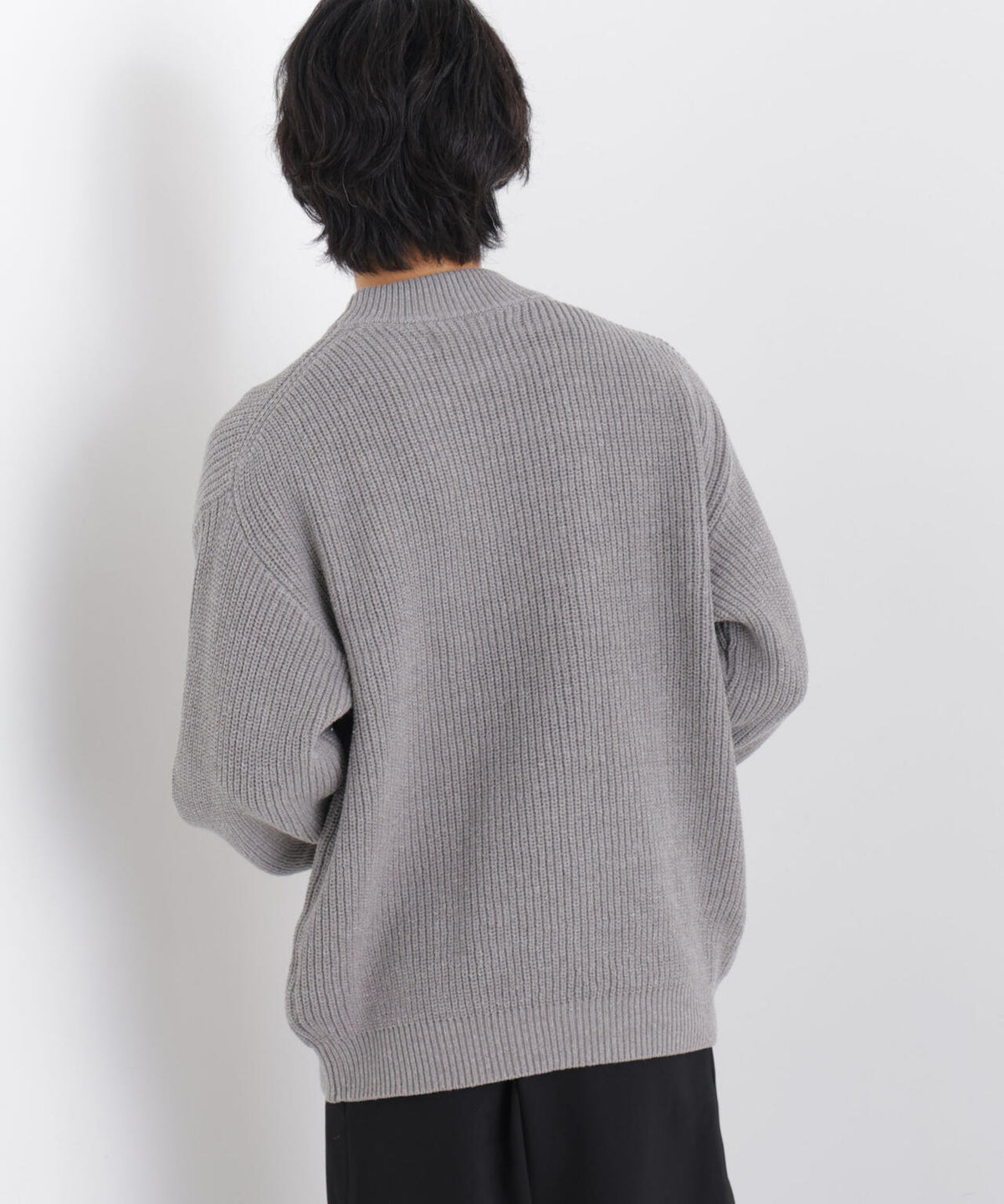 コットンMIXバルキーモックネックニット 6686222219