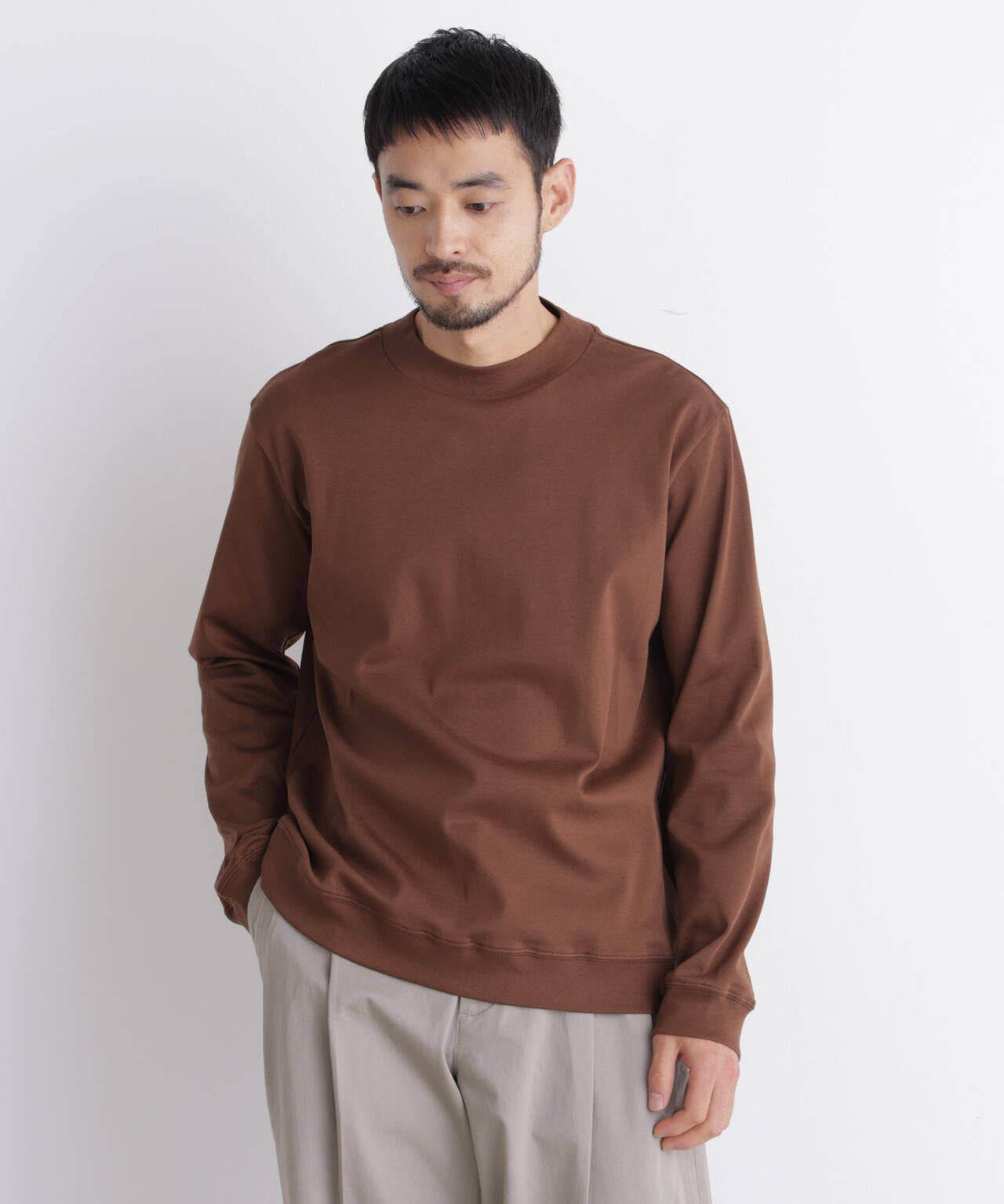 「FORMAL JERSEY」モックネックカットソー長袖 6686223205