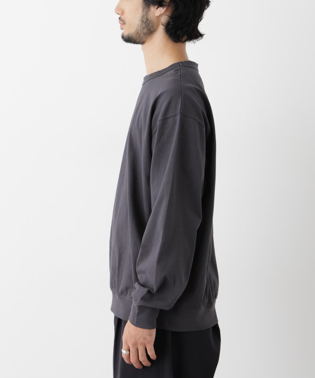 ソフトメランジクルーネックTシャツ 長袖 6686223215
