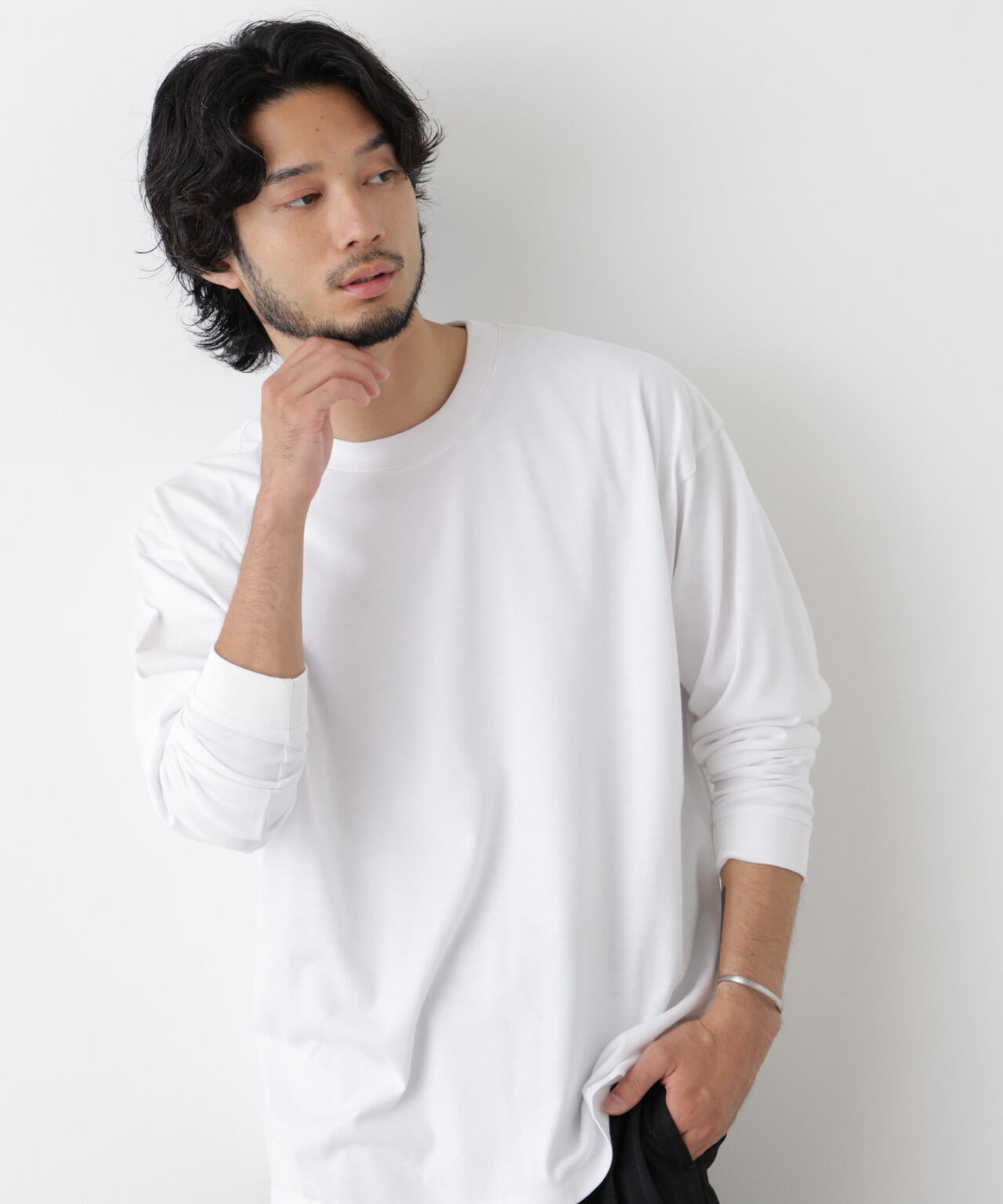 Anti Soaked(R) 汗染み防止 ビッグTシャツ 長袖 6686223222