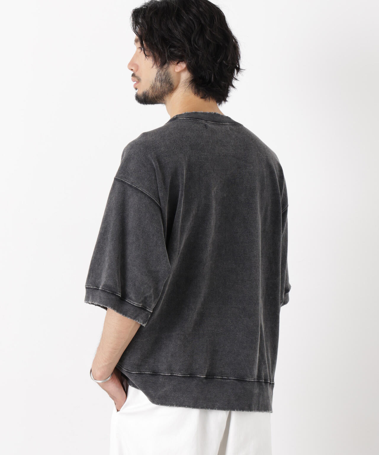 ケミカル加工袖線切替えTシャツ 6686224205