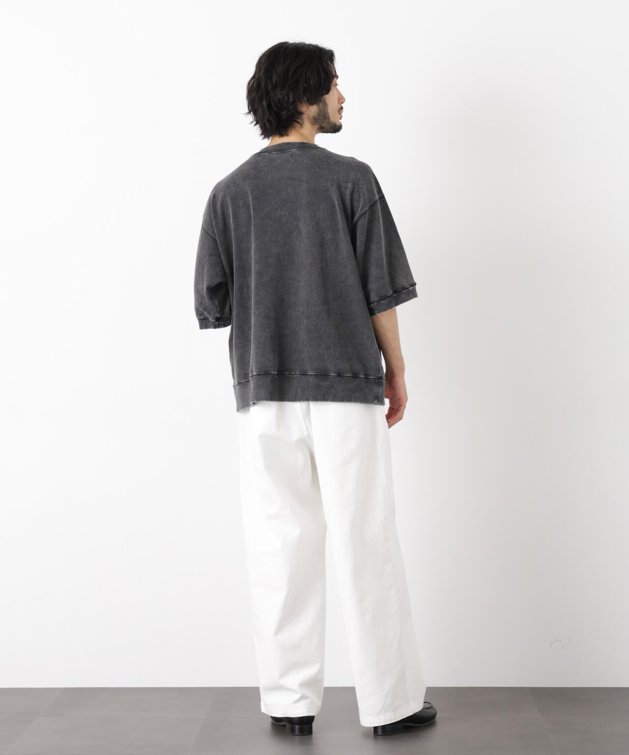 ケミカル加工袖線切替えTシャツ 6686224205