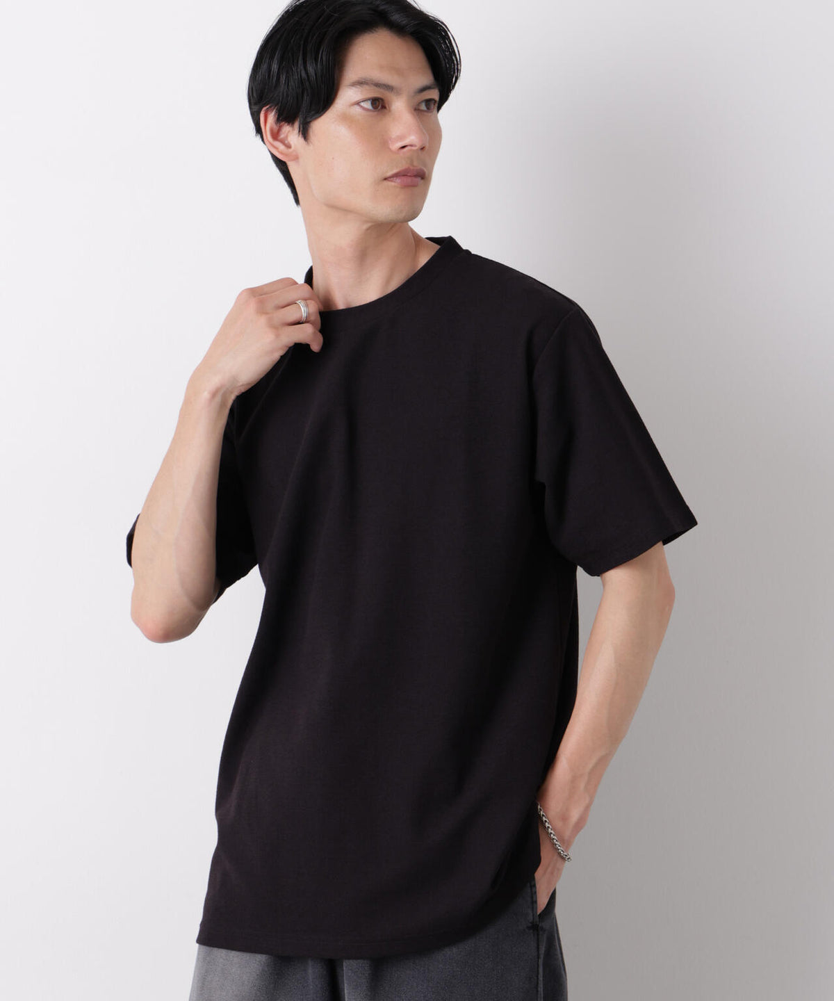 マイクロパイル クルーネックTシャツ 吸水速乾(セットアップ可) 6686224210