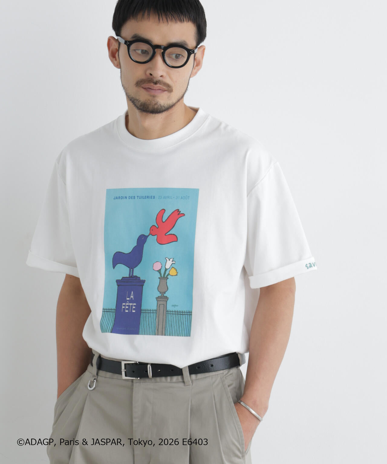 「OtoNANO」×SAVIGNAC プリントTシャツ 6686224216