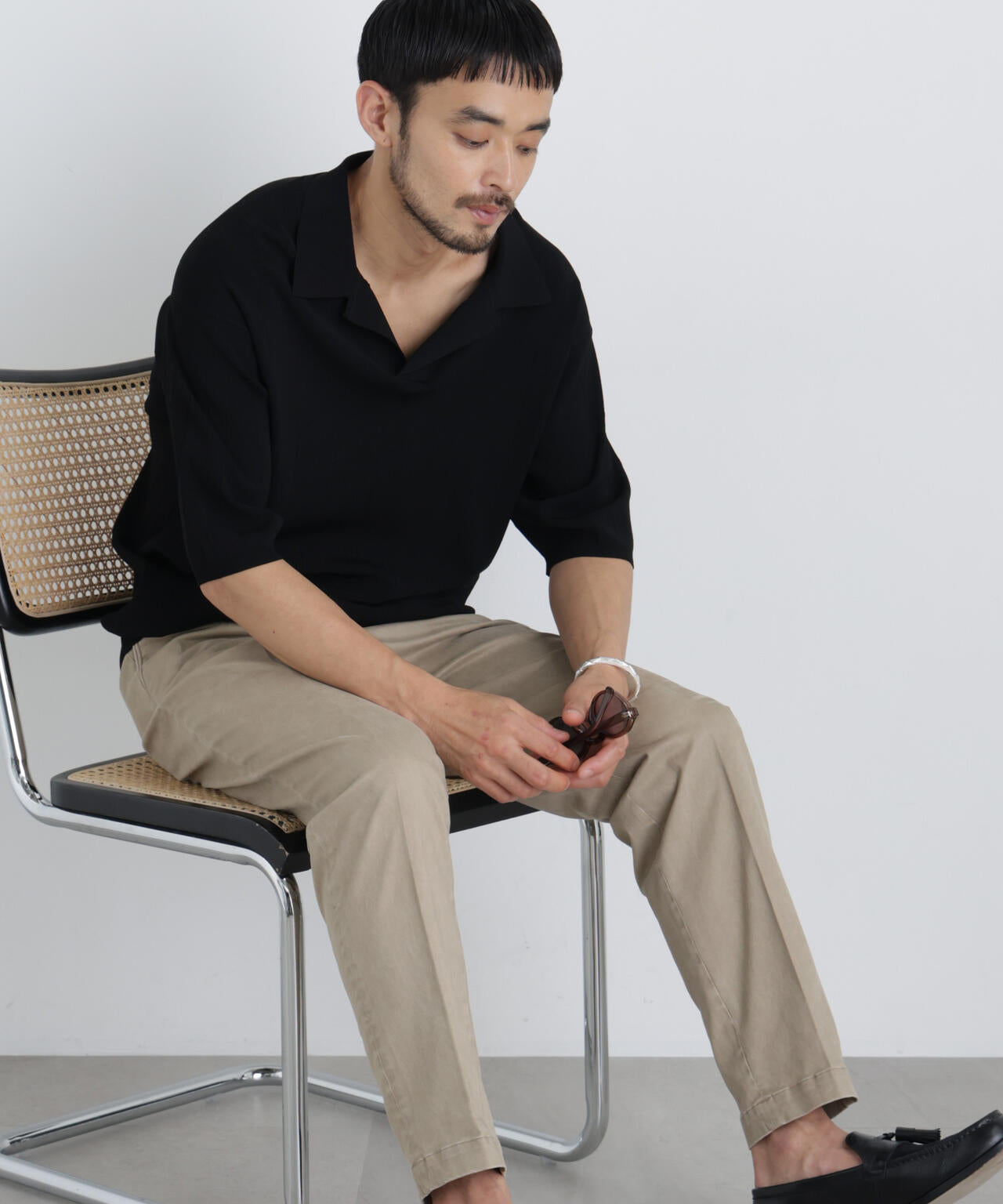 NewOnTrousers フェードサテンSlim テーパー 6686227202