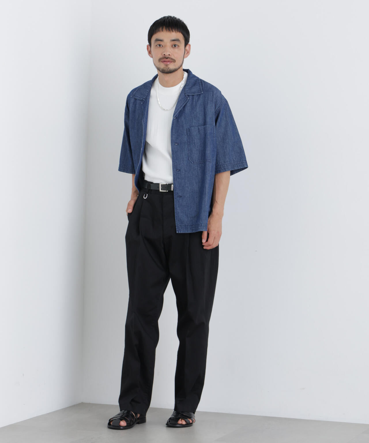 NewOnTrousers ウォッシュサテンWide テーパー 6686227203
