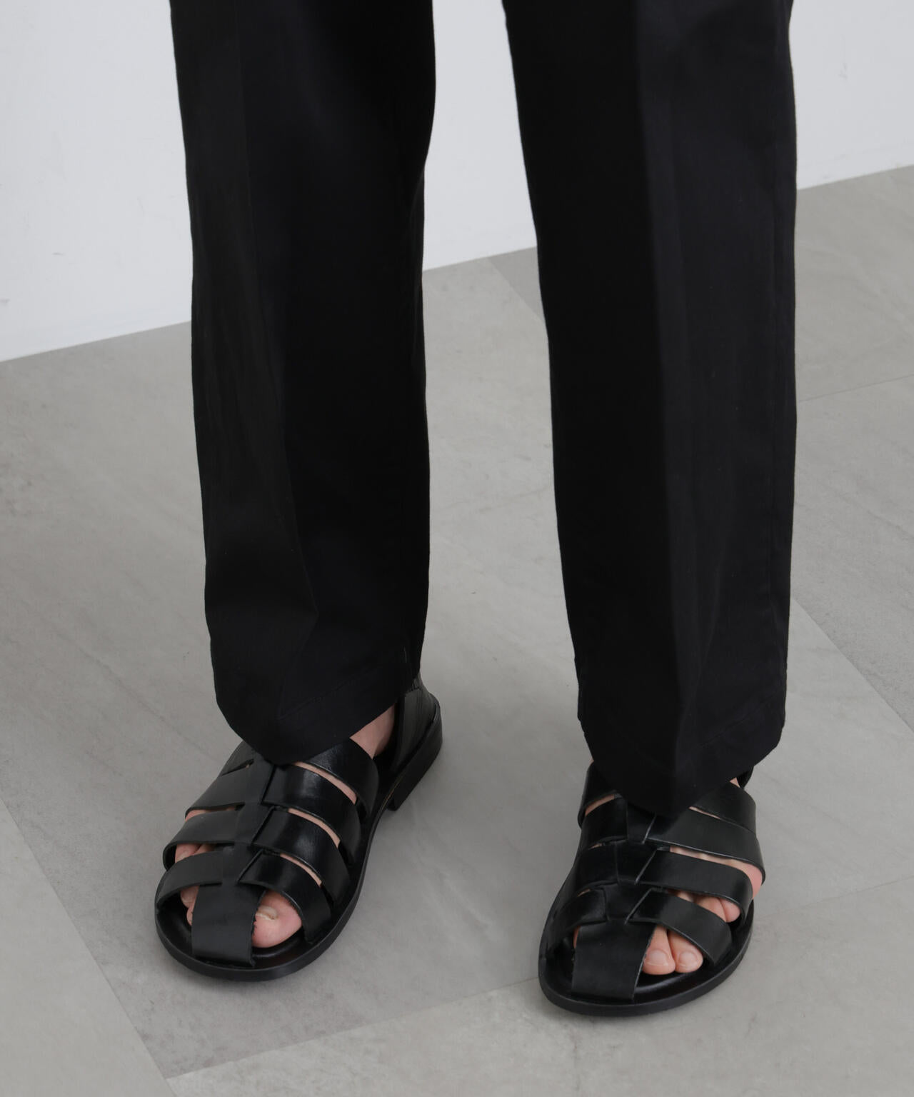 NewOnTrousers ウォッシュサテンWide テーパー 6686227203