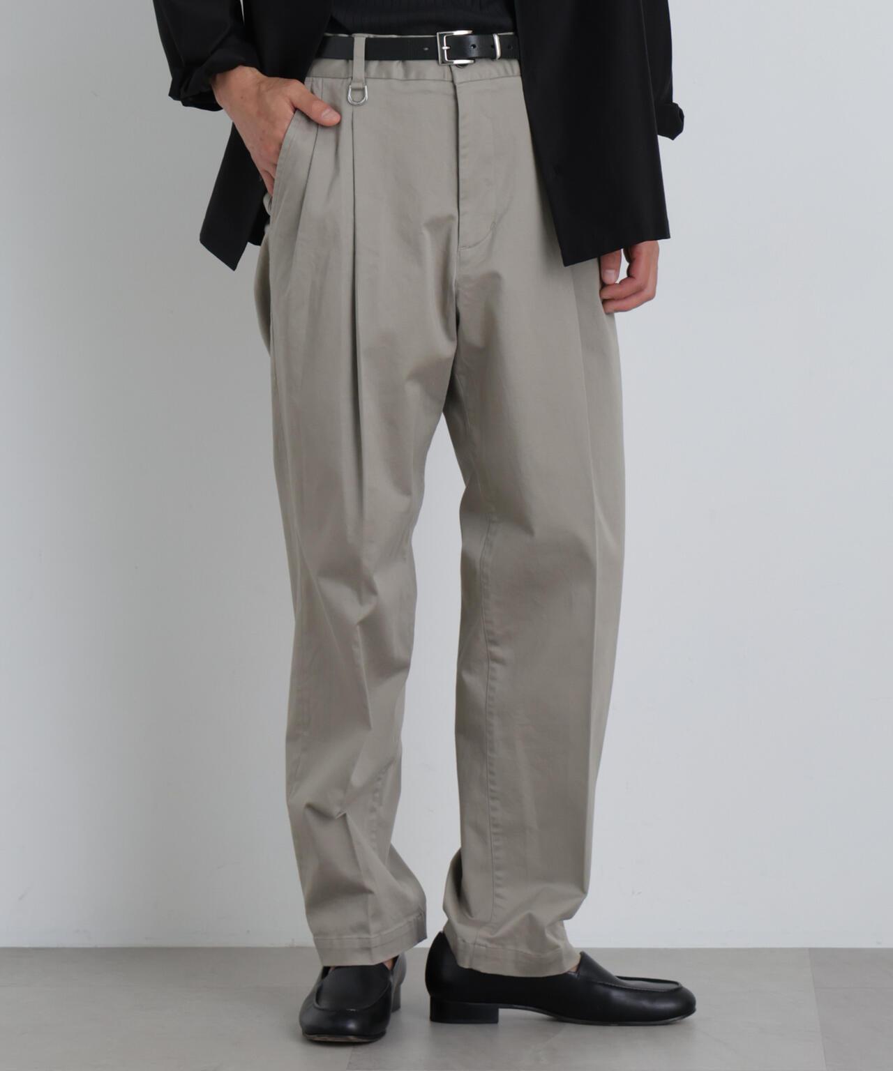 NewOnTrousers ウォッシュサテンWide テーパー 6686227203