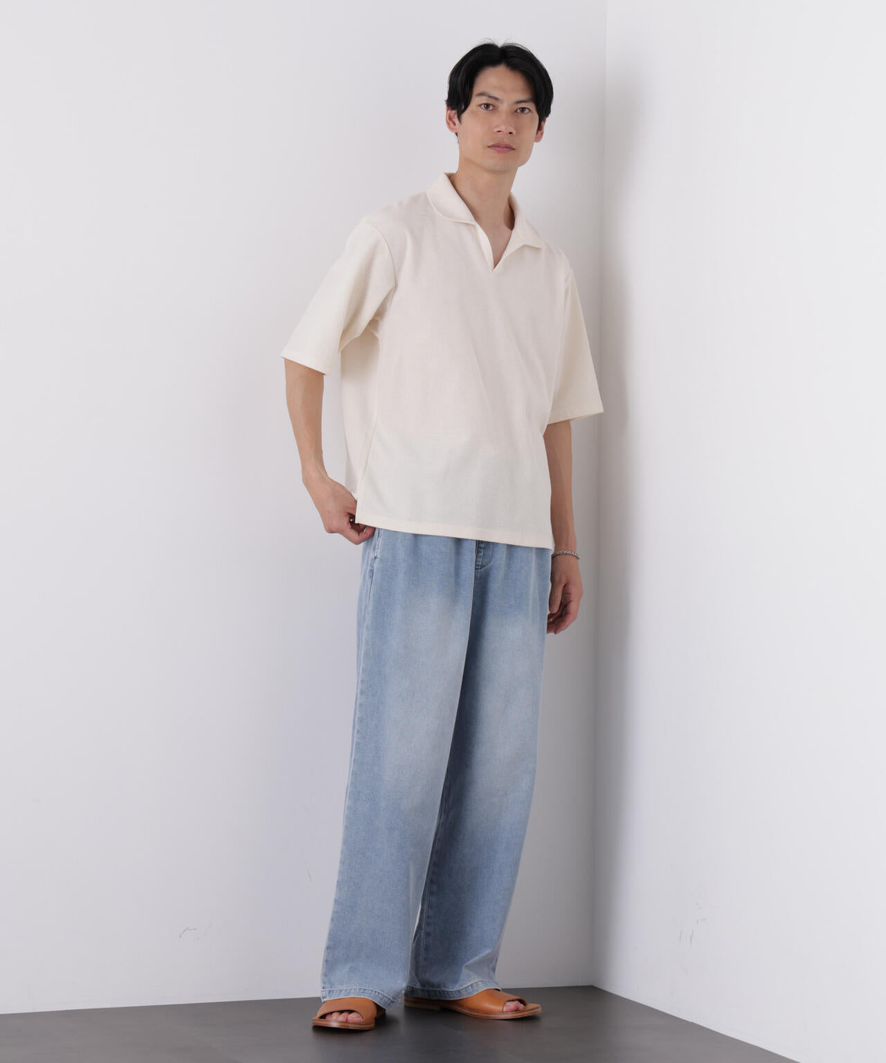 COOLLY DENIM ワイドイージーパンツ(接触冷感) 6686227205