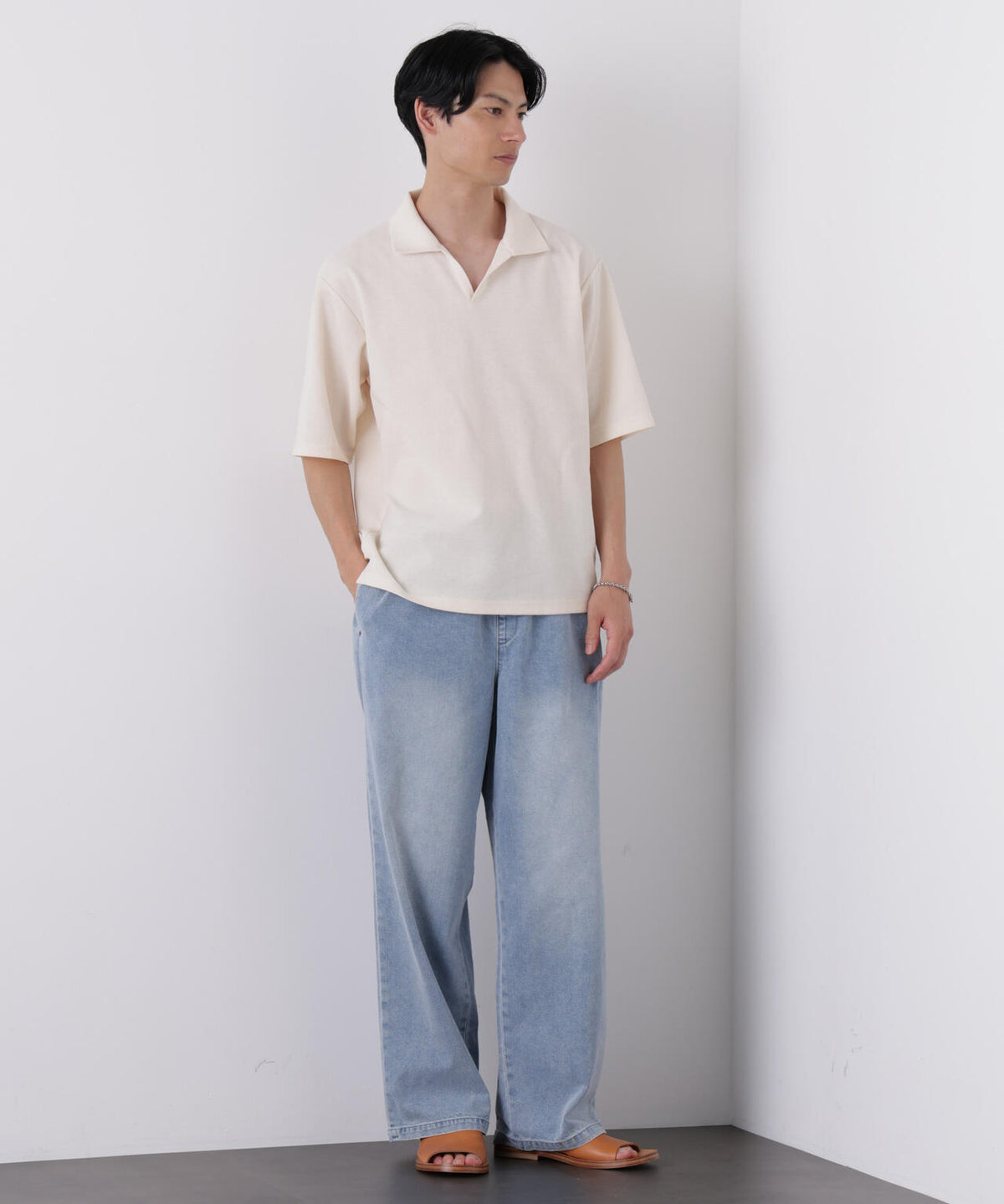 COOLLY DENIM ワイドイージーパンツ(接触冷感) 6686227205