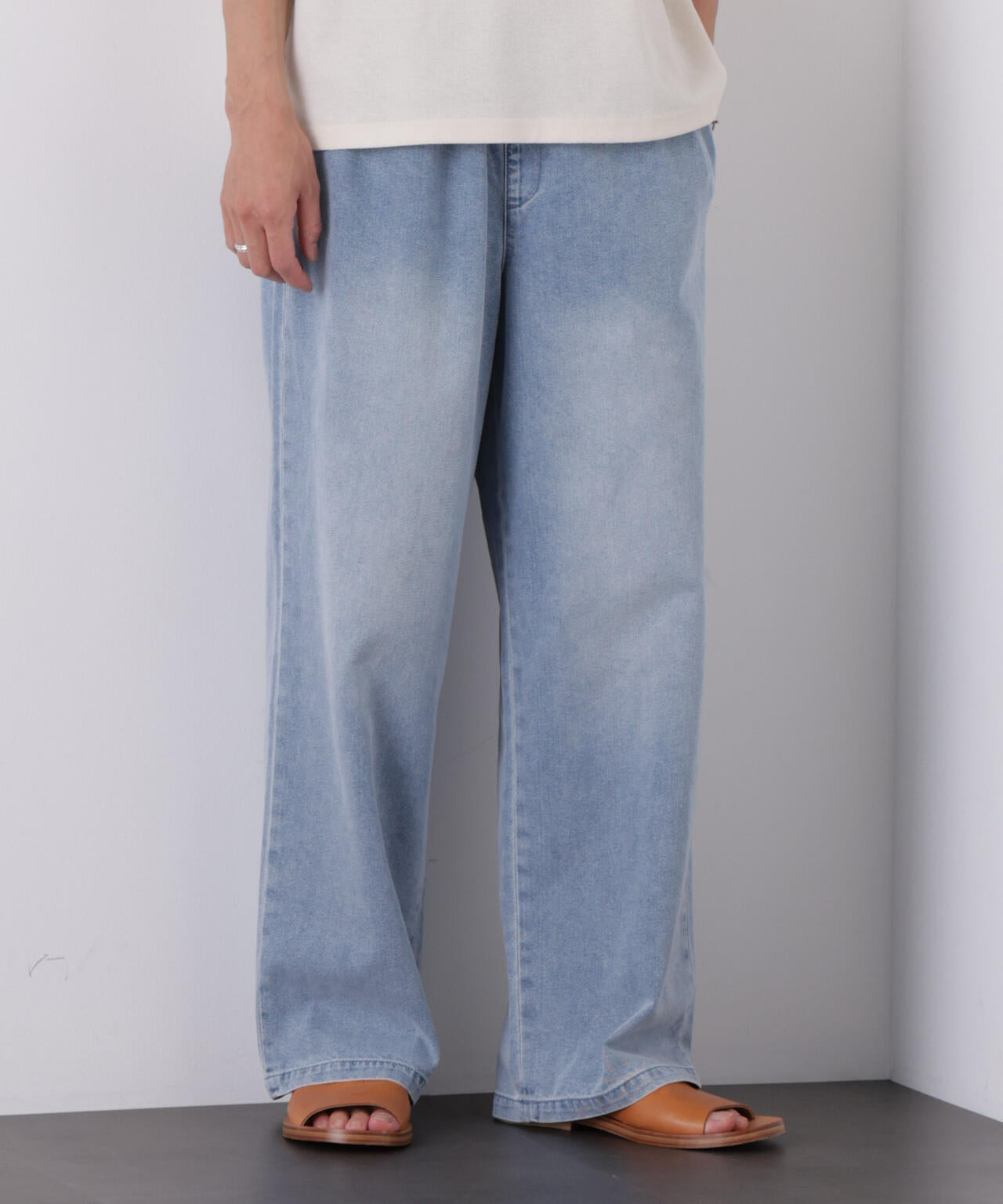 COOLLY DENIM ワイドイージーパンツ(接触冷感) 6686227205