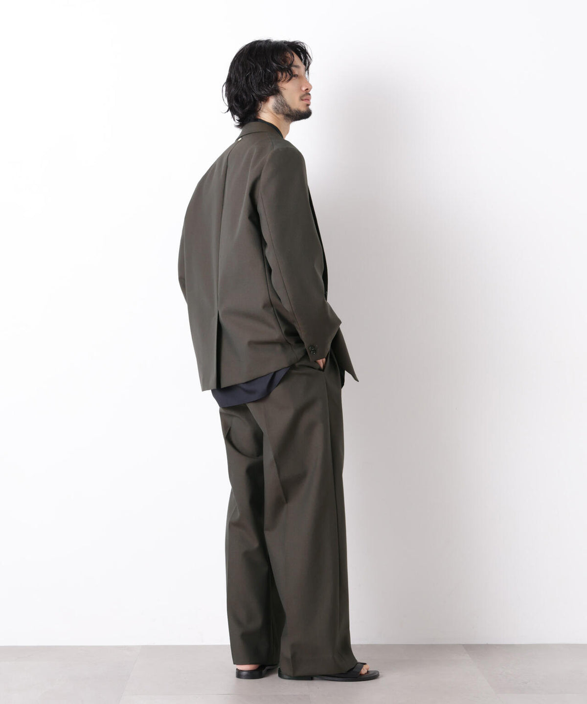 「ASSEMBLANC」WOOLOX 2タックトラウザーズ(セットアップ可) 6686227207