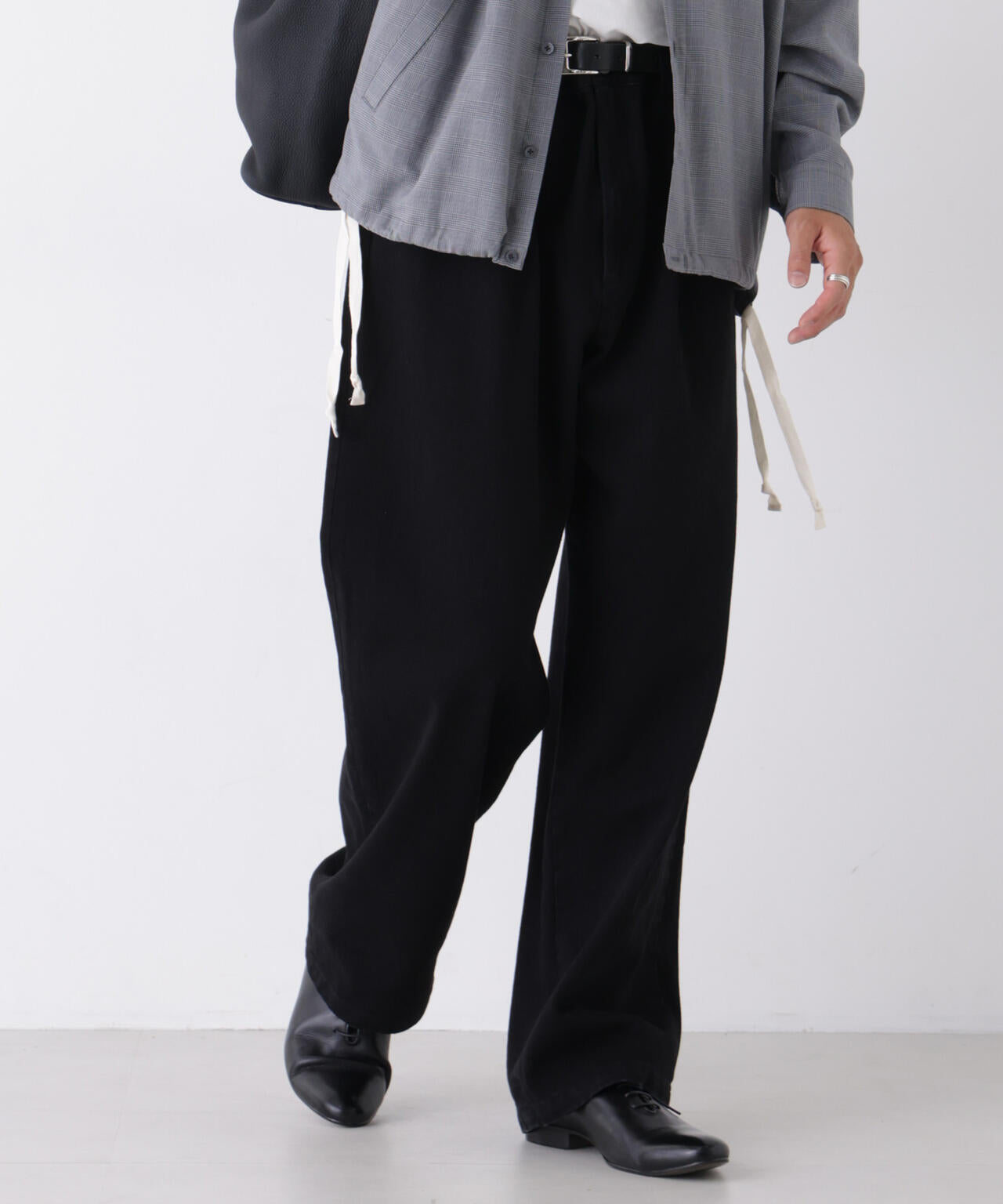 「OtoNANO」大人のワイドデニムパンツ 6686227212