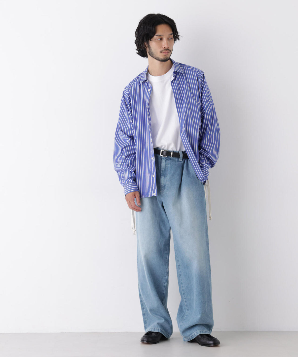 「OtoNANO」大人のワイドデニムパンツ 6686227212