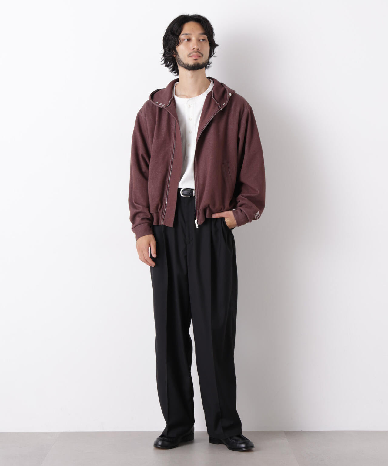 「OtoNANO」大人のワイドパンツ TRクリアツイルワイドイージーパンツ 6686227213