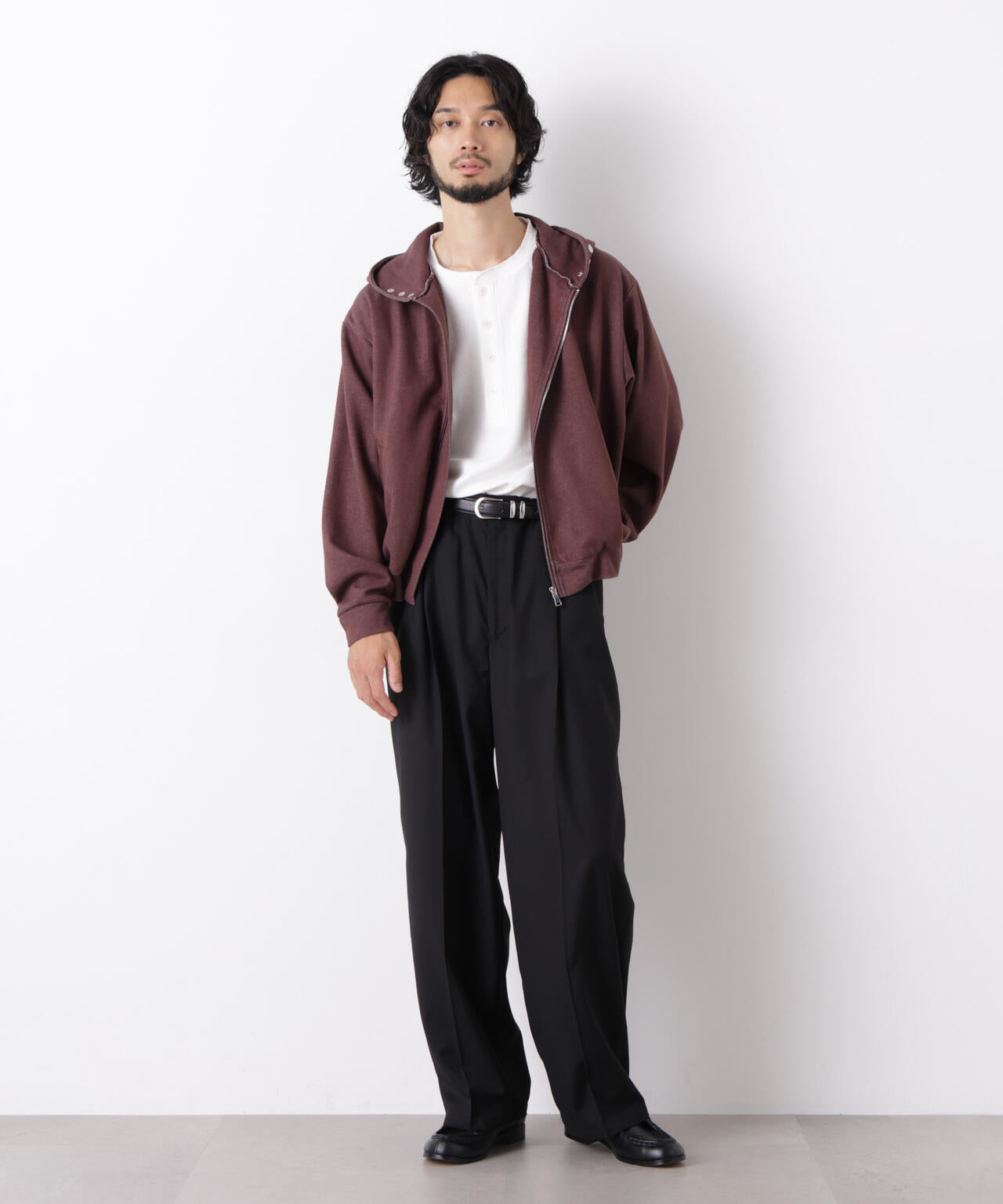 「OtoNANO」大人のワイドパンツ TRクリアツイルワイドイージーパンツ 6686227213