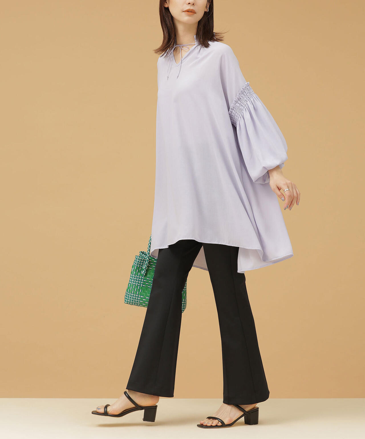 LB.03/センタータックストレッチパンツ 6692127332