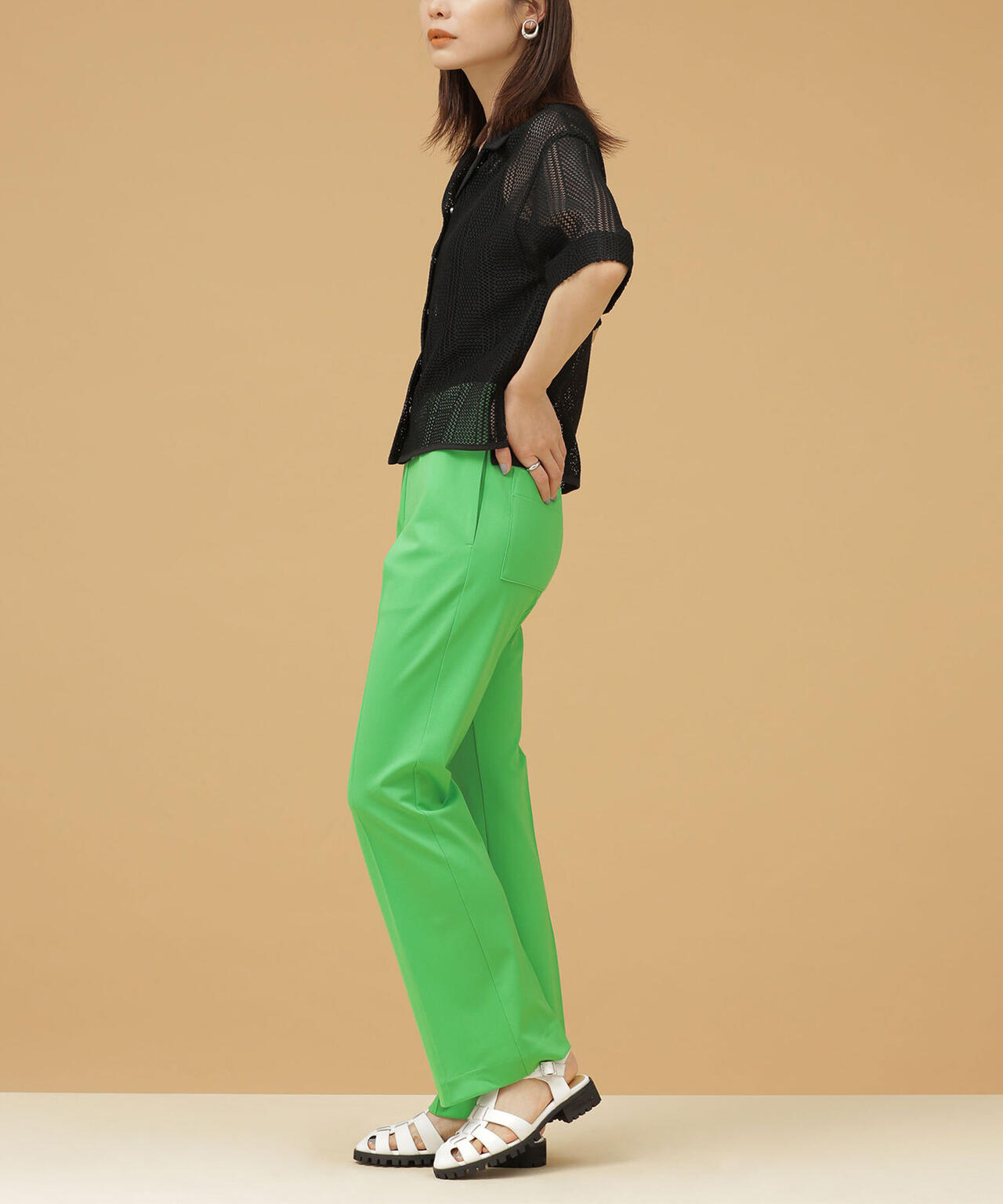 LB.03/センタータックストレッチパンツ 6692127332