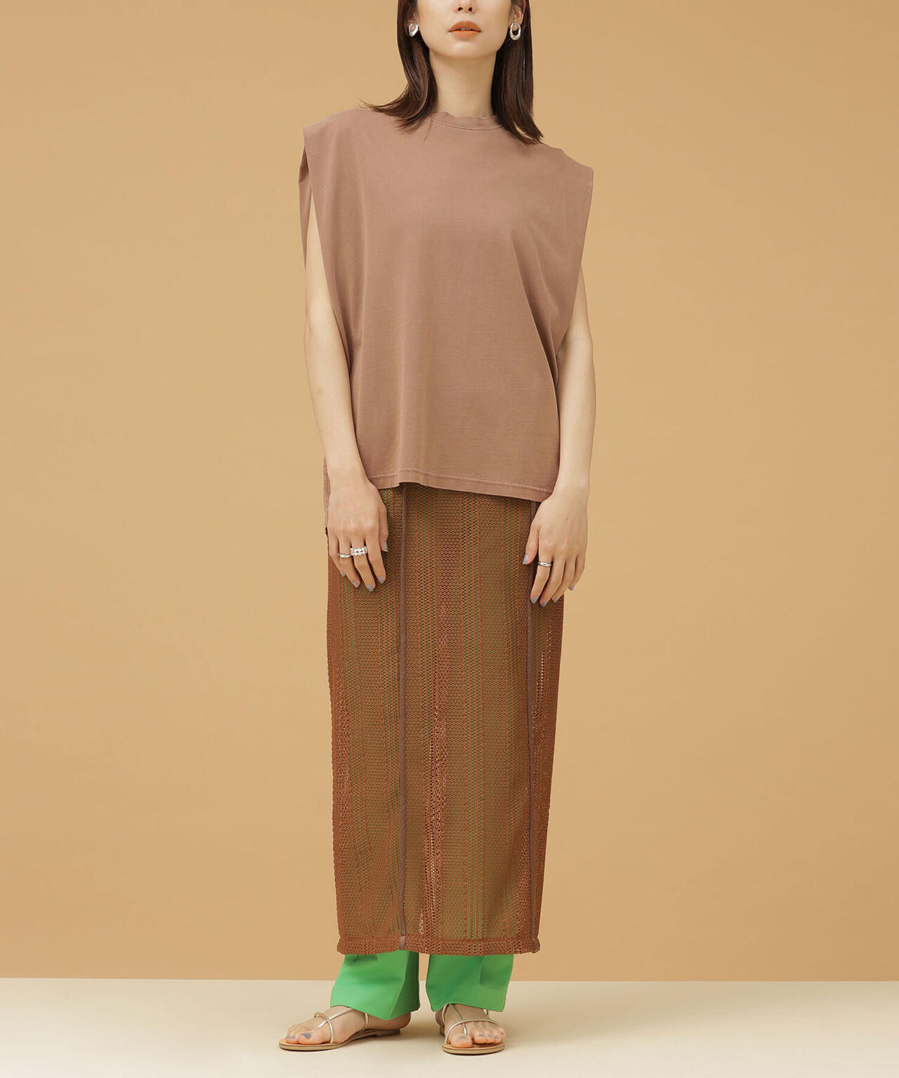 LB.03/センタータックストレッチパンツ 6692127332