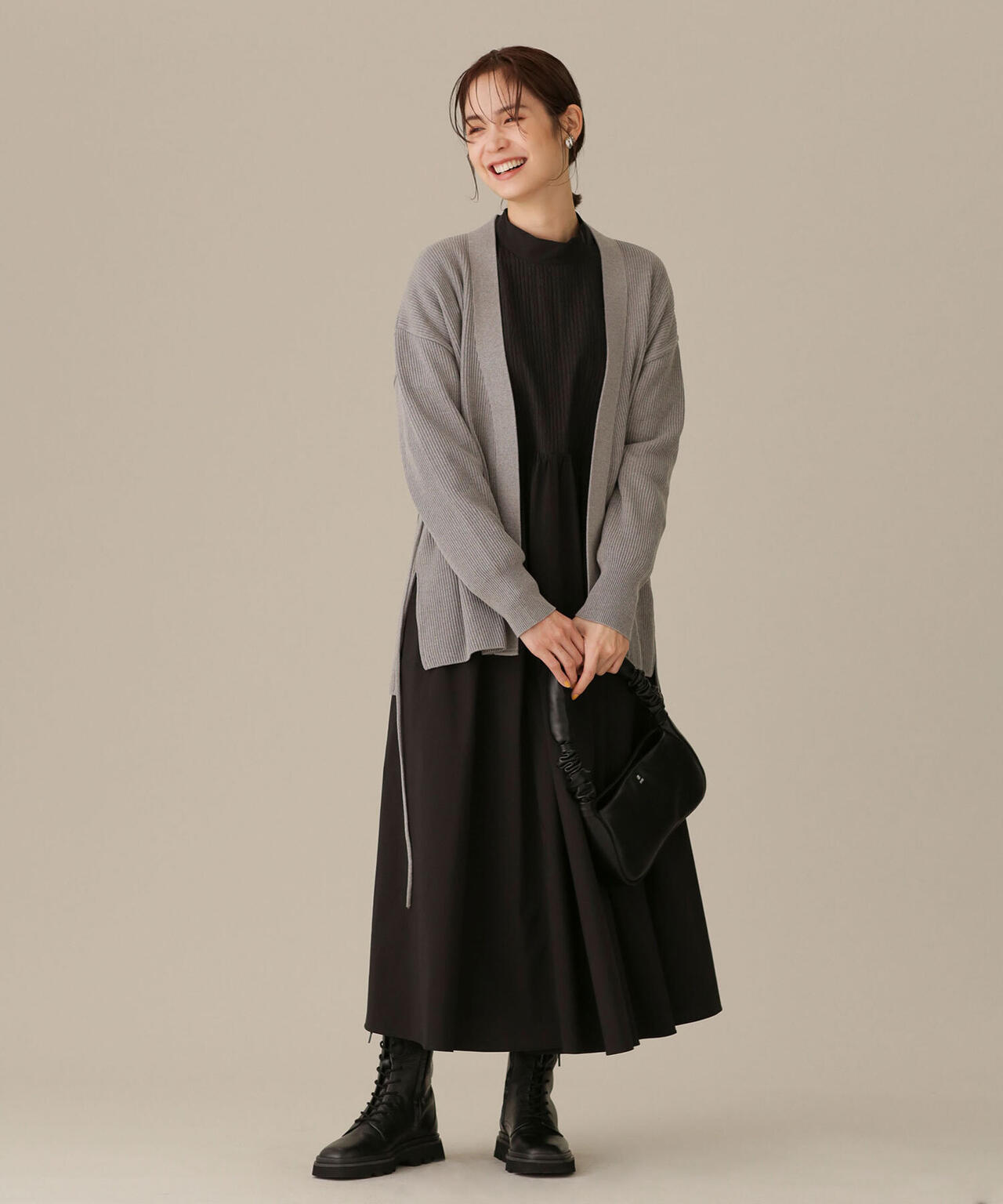 LB.03/近藤千尋さんコラボ 思いきり洗えるニット ミドルカーディガン 6692222345