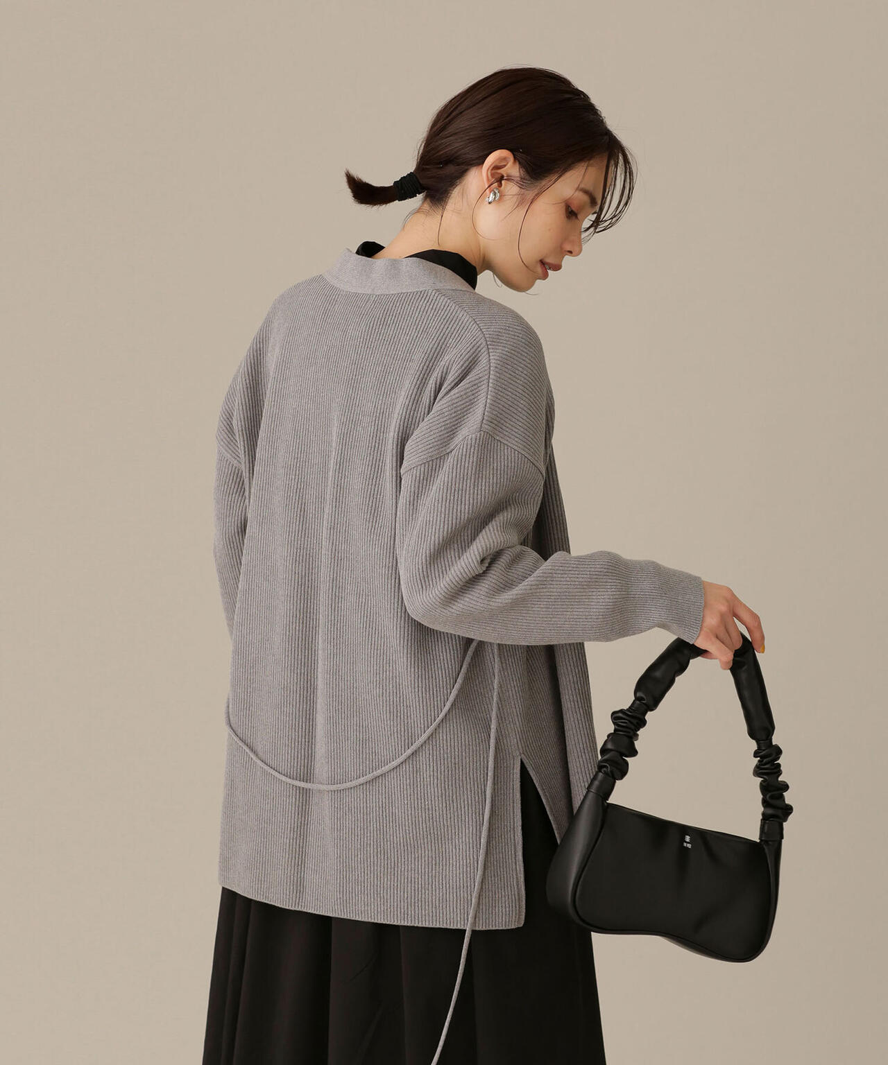 LB.03/近藤千尋さんコラボ 思いきり洗えるニット ミドルカーディガン 6692222345