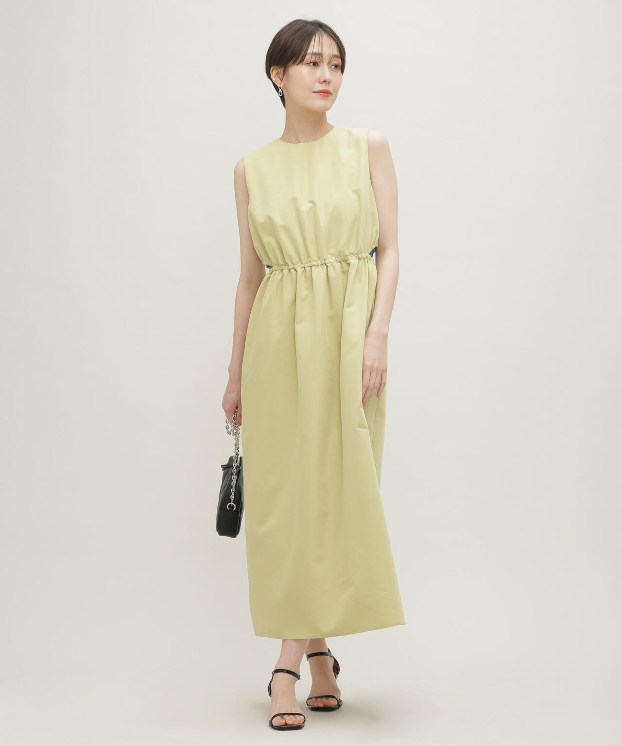 LB.03/ウエストスリットノースリーブワンピース 6693119304