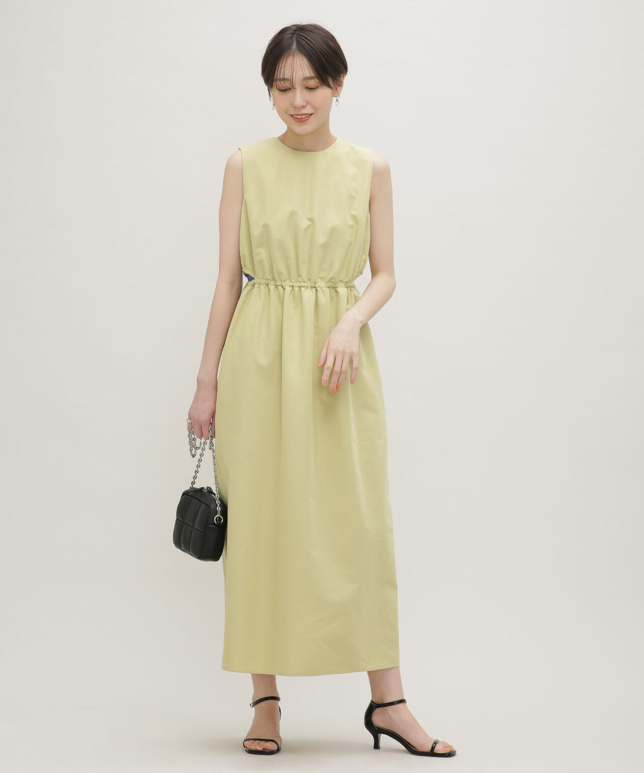 LB.03/ウエストスリットノースリーブワンピース 6693119304