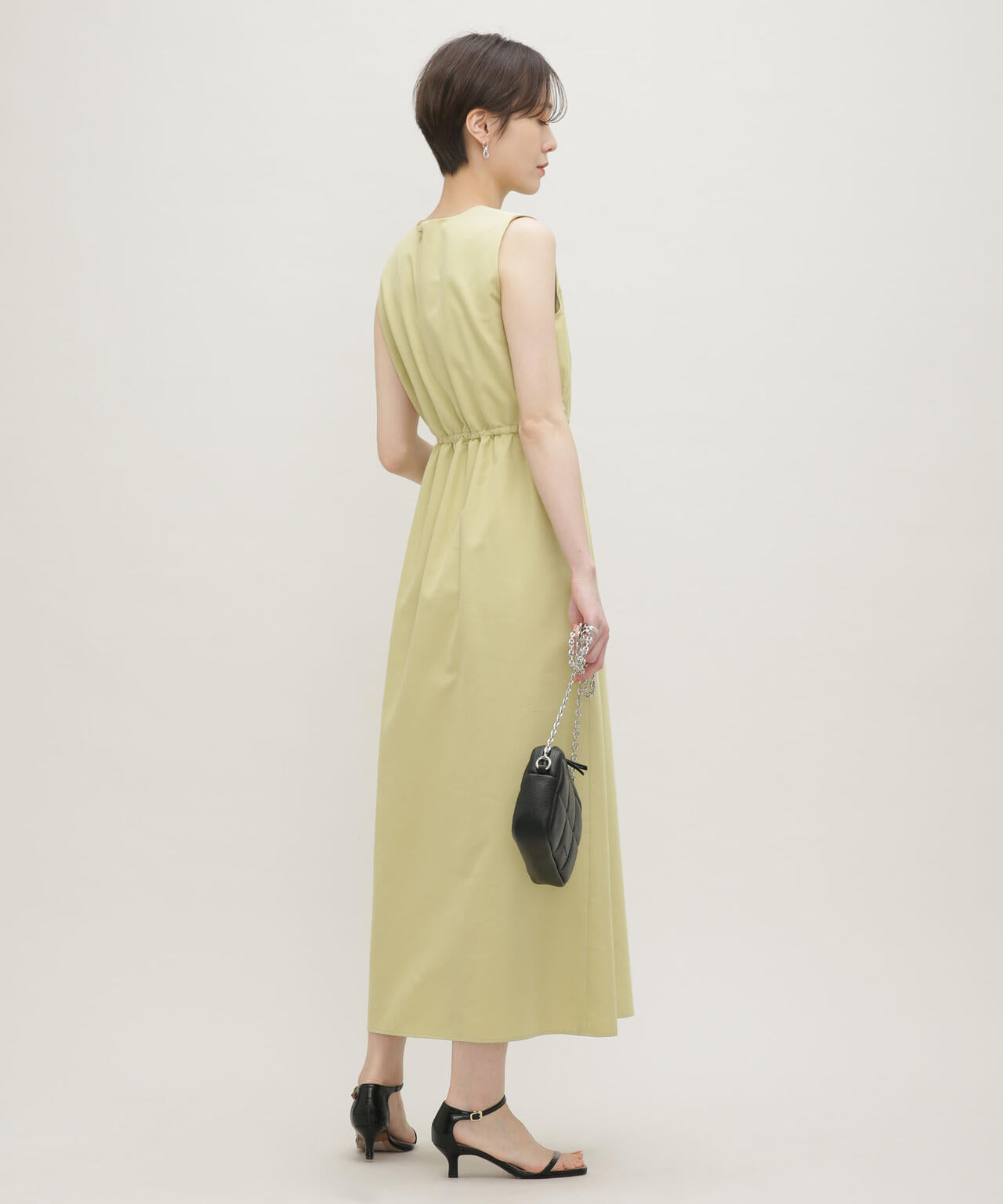 LB.03/ウエストスリットノースリーブワンピース 6693119304