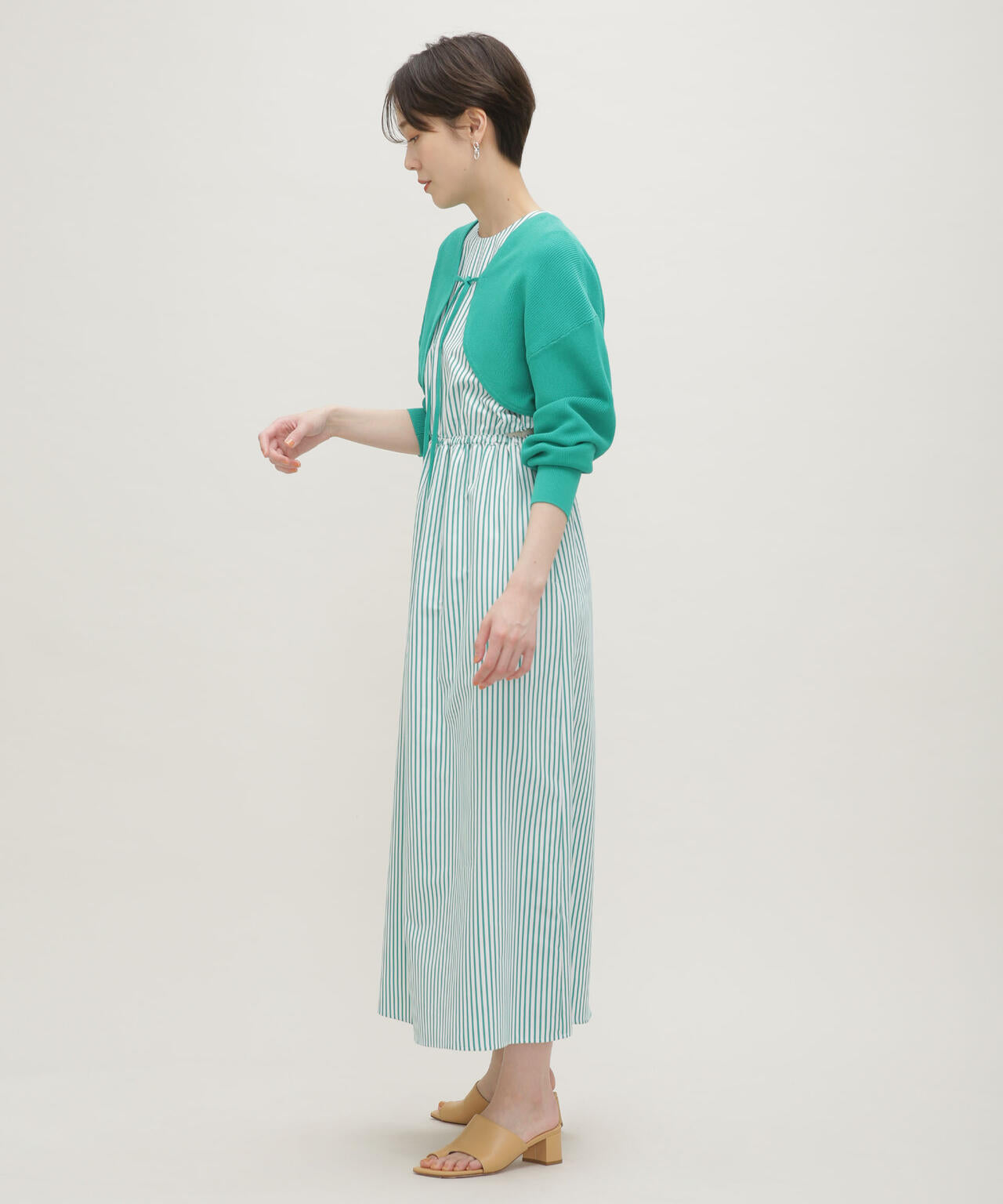 LB.03/ウエストスリットノースリーブワンピース 6693119304