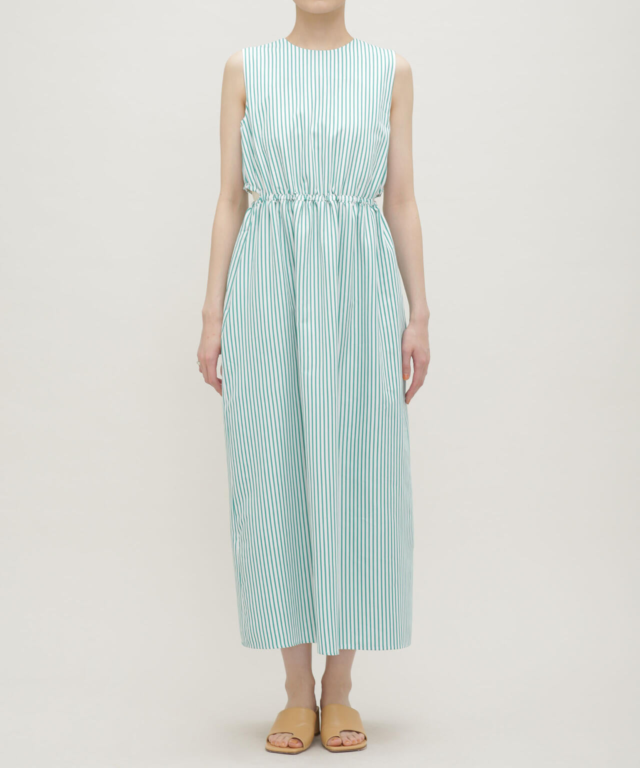 LB.03/ウエストスリットノースリーブワンピース 6693119304