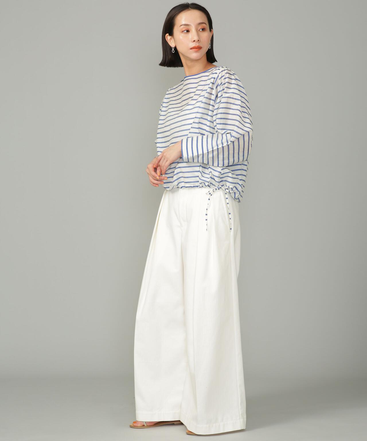 シアーボーダーブラウス 6693121302