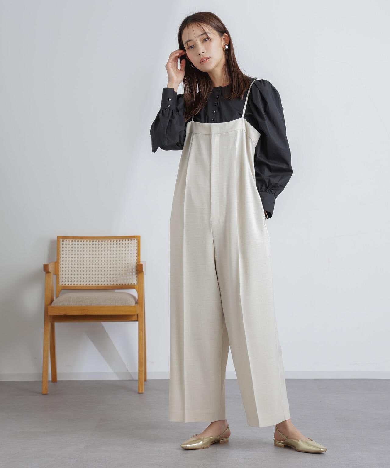 ハイウエストサロペットパンツ 6694119302