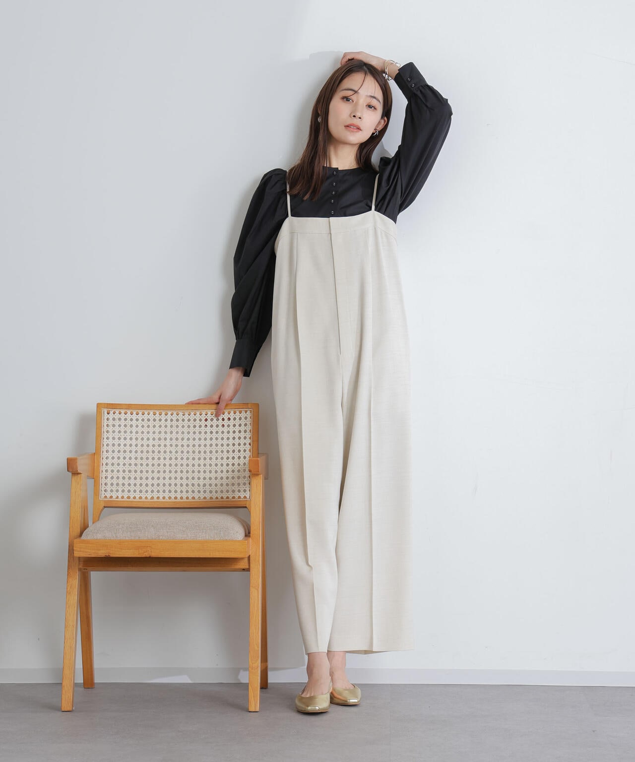 ハイウエストサロペットパンツ 6694119302