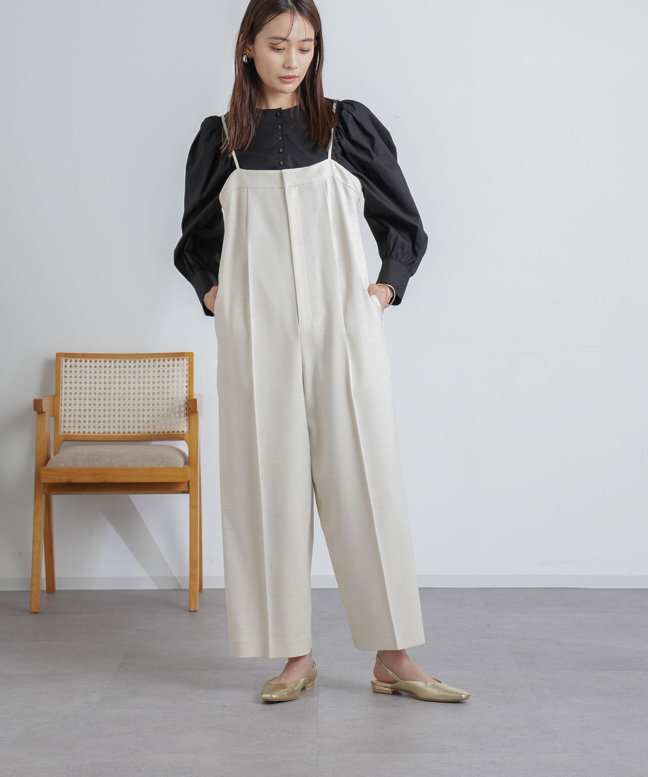 ハイウエストサロペットパンツ 6694119302
