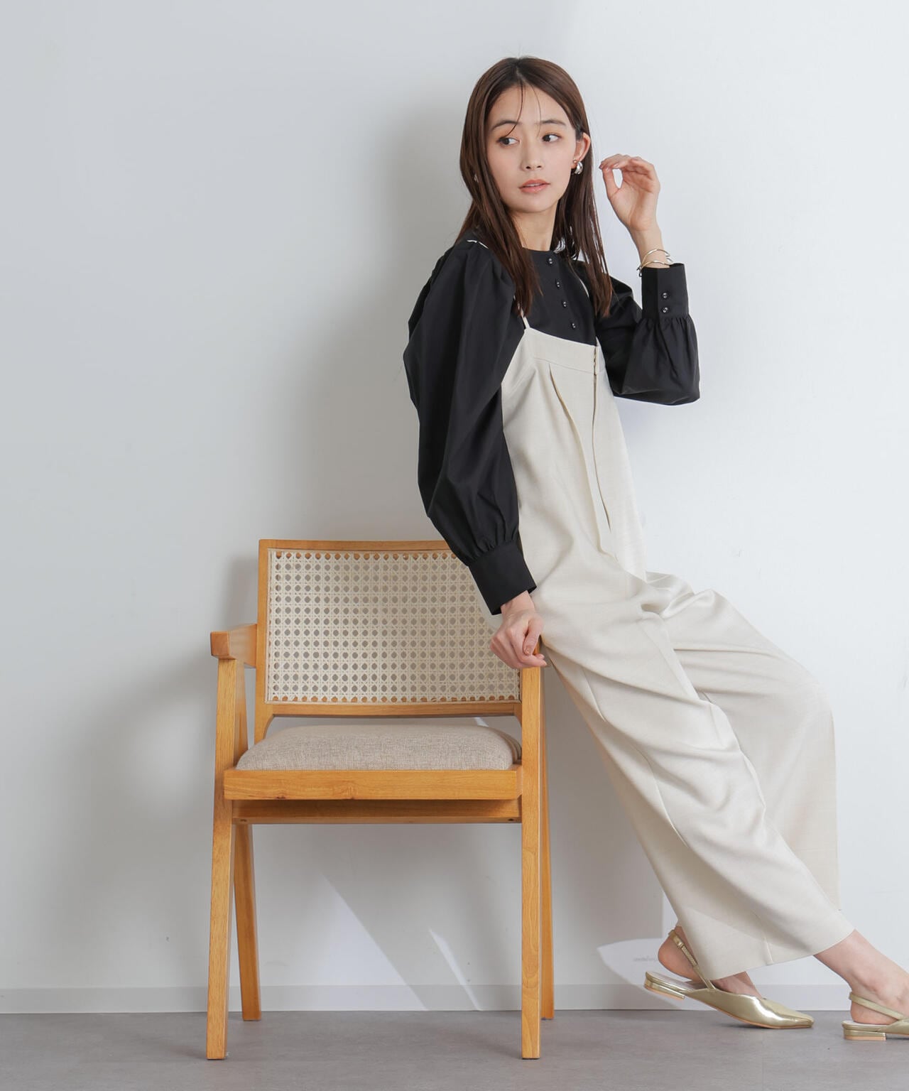 ハイウエストサロペットパンツ 6694119302
