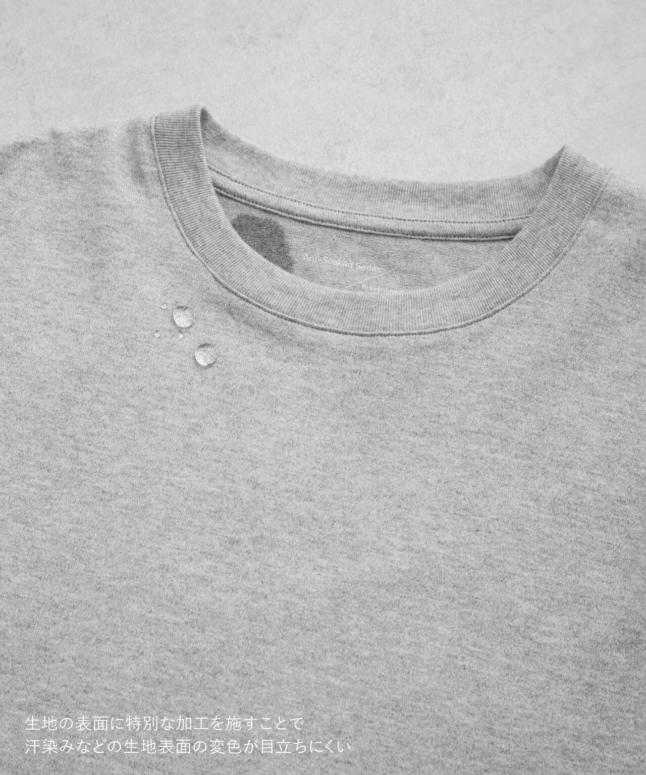 Anti Soaked(R) 汗染み防止 クルーネックリブTシャツ 6694124306