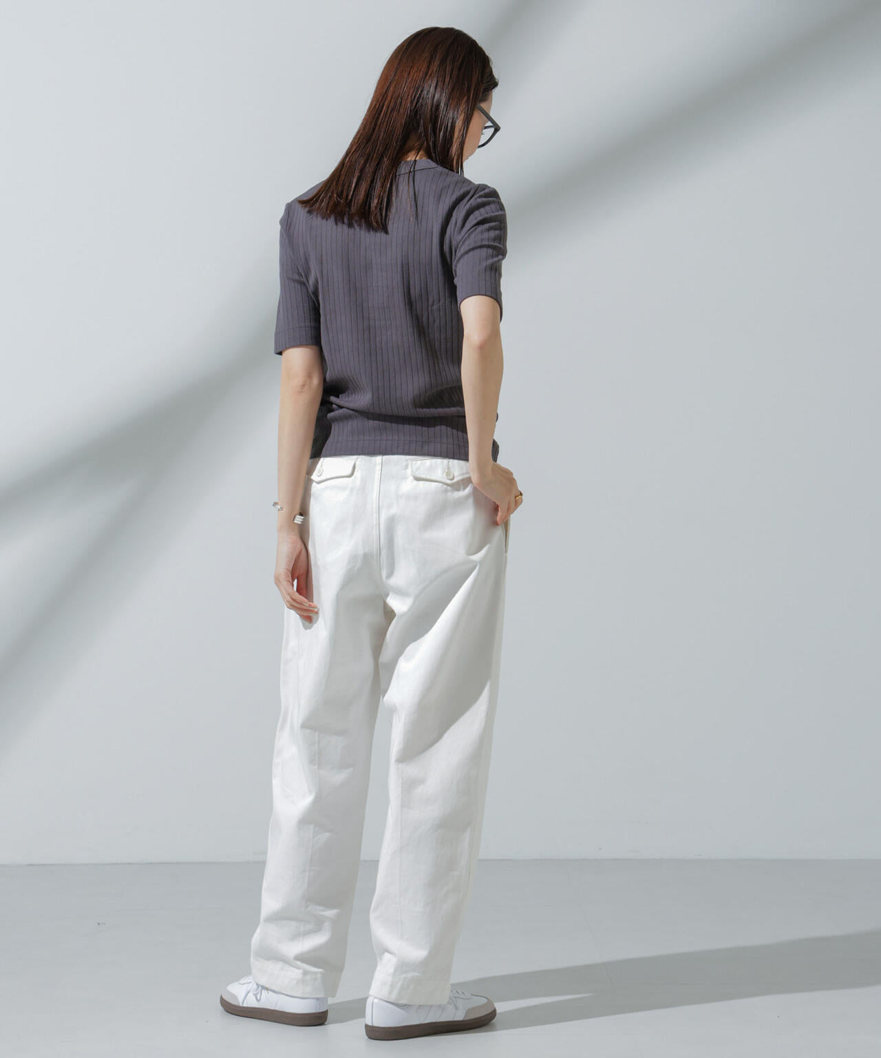 Anti Soaked(R) 汗染み防止 クルーネックリブTシャツ 6694124306