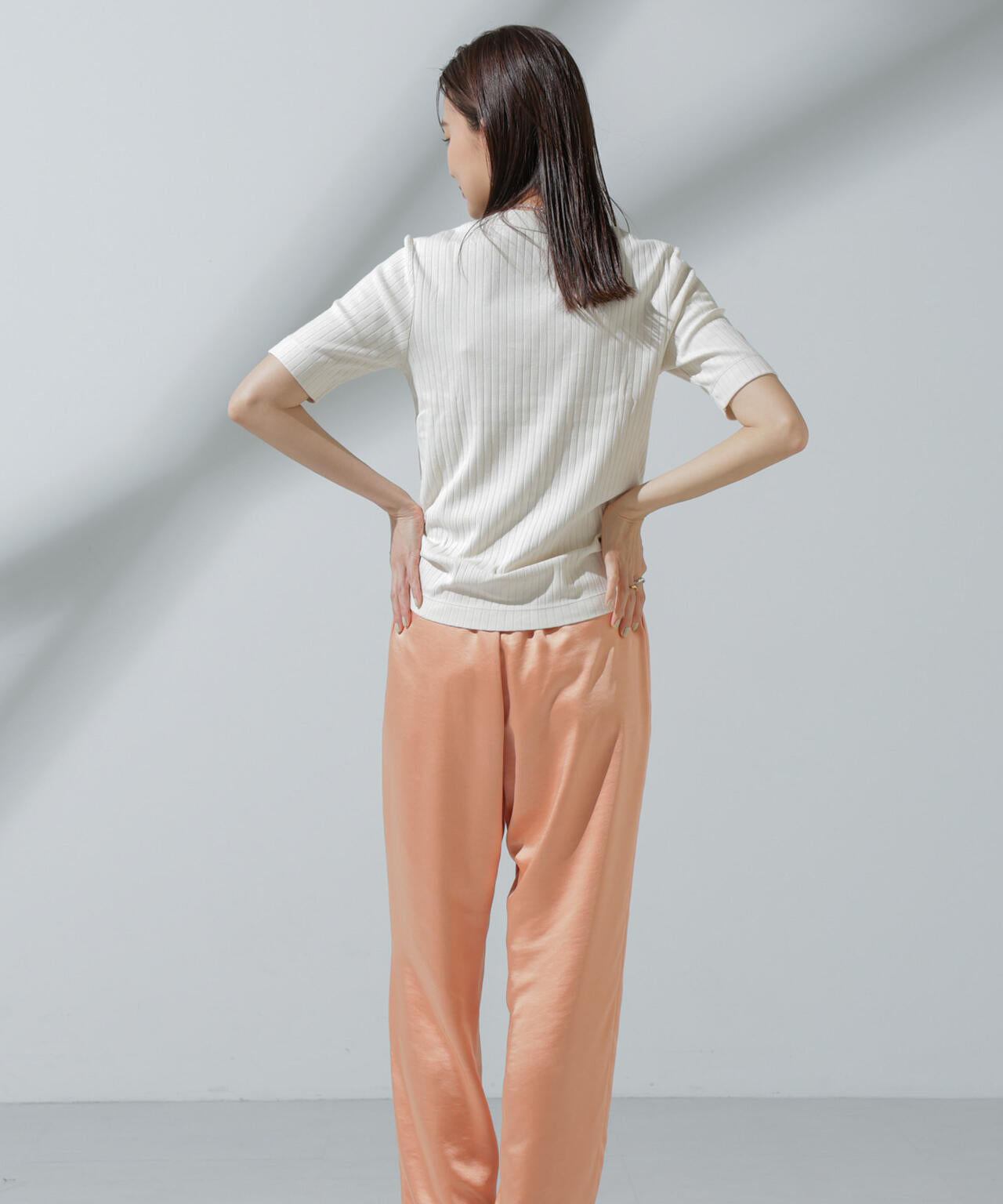 Anti Soaked(R) 汗染み防止 クルーネックリブTシャツ 6694124306