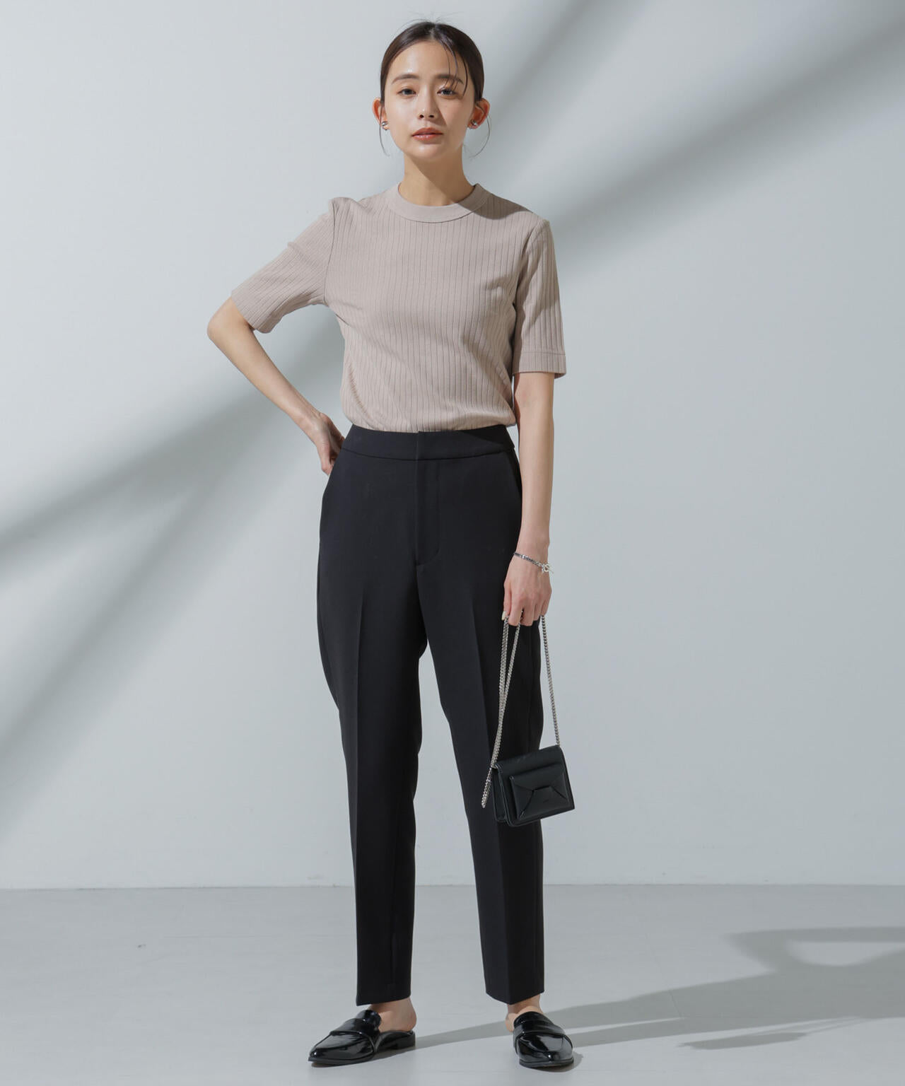 Anti Soaked(R) 汗染み防止 クルーネックリブTシャツ 6694124306