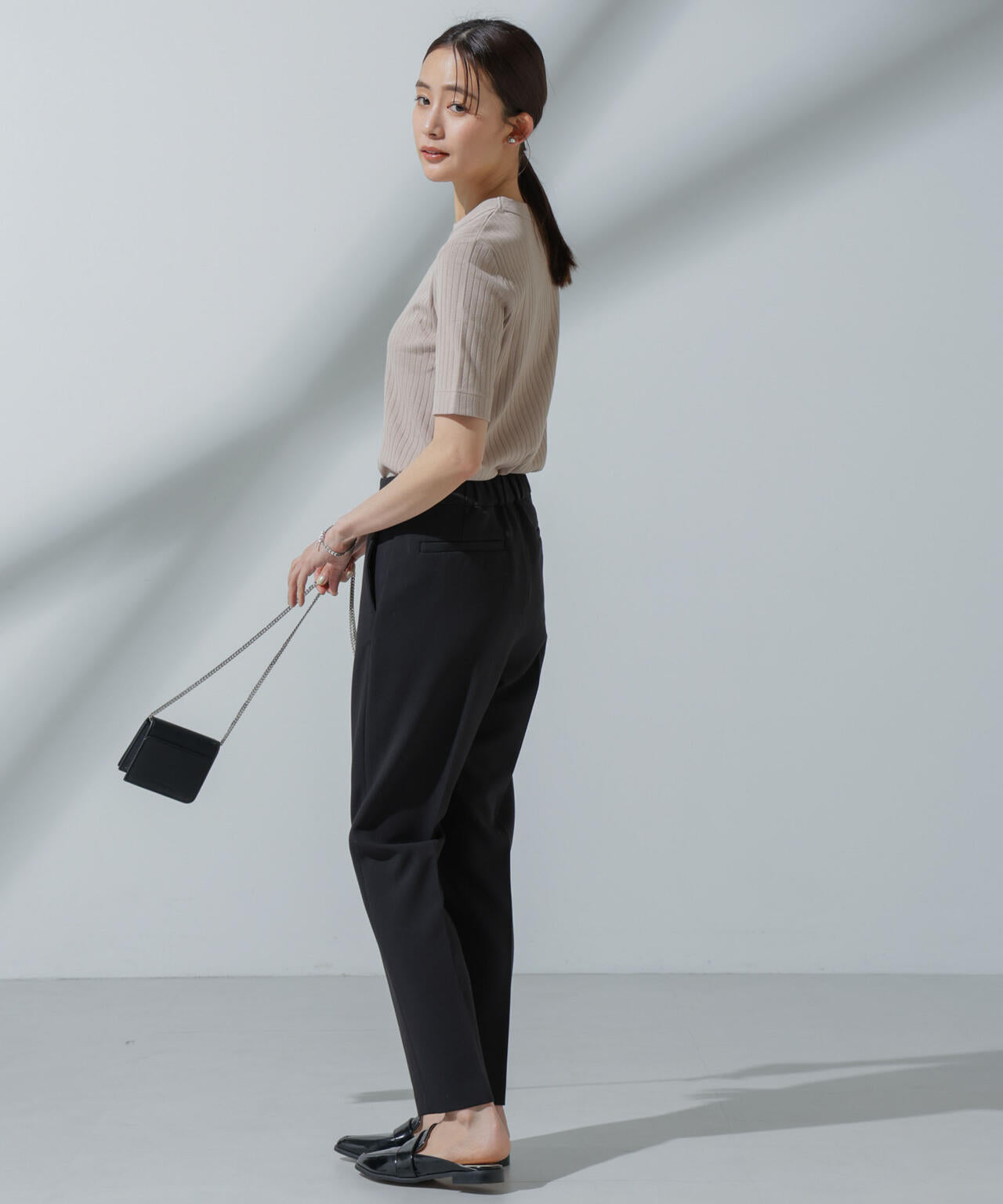 Anti Soaked(R) 汗染み防止 クルーネックリブTシャツ 6694124306