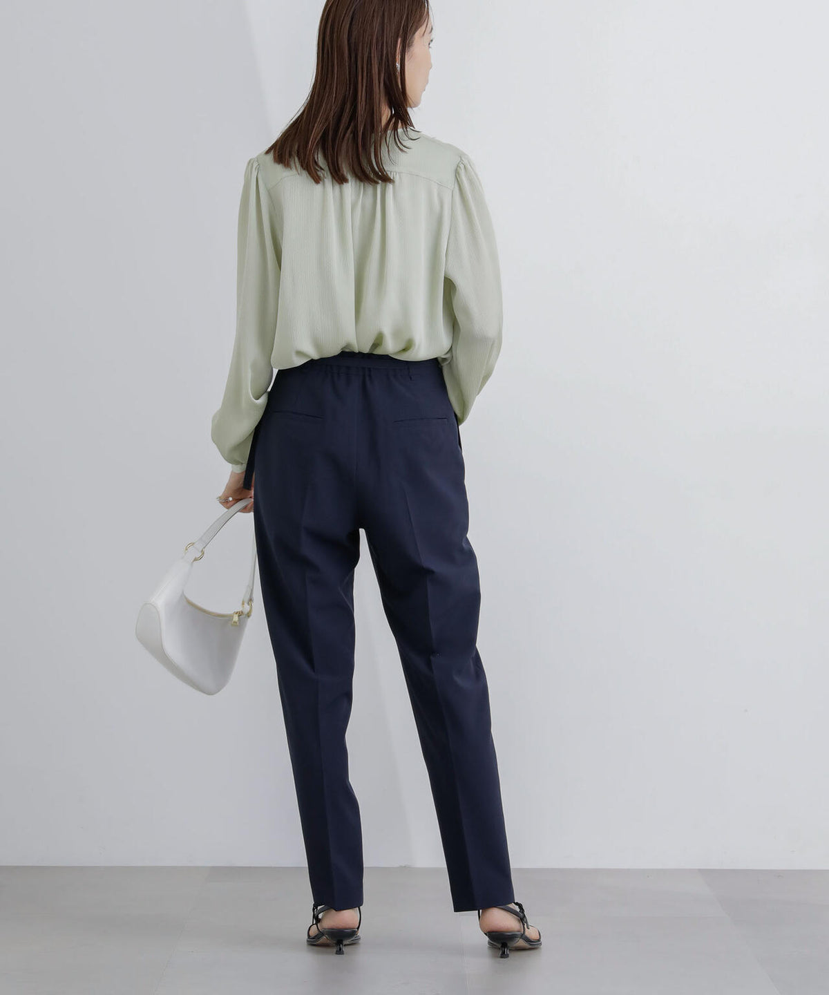 ライトファンクション ベルト付きタックテーパードパンツ(セットアップ可) 6694127301